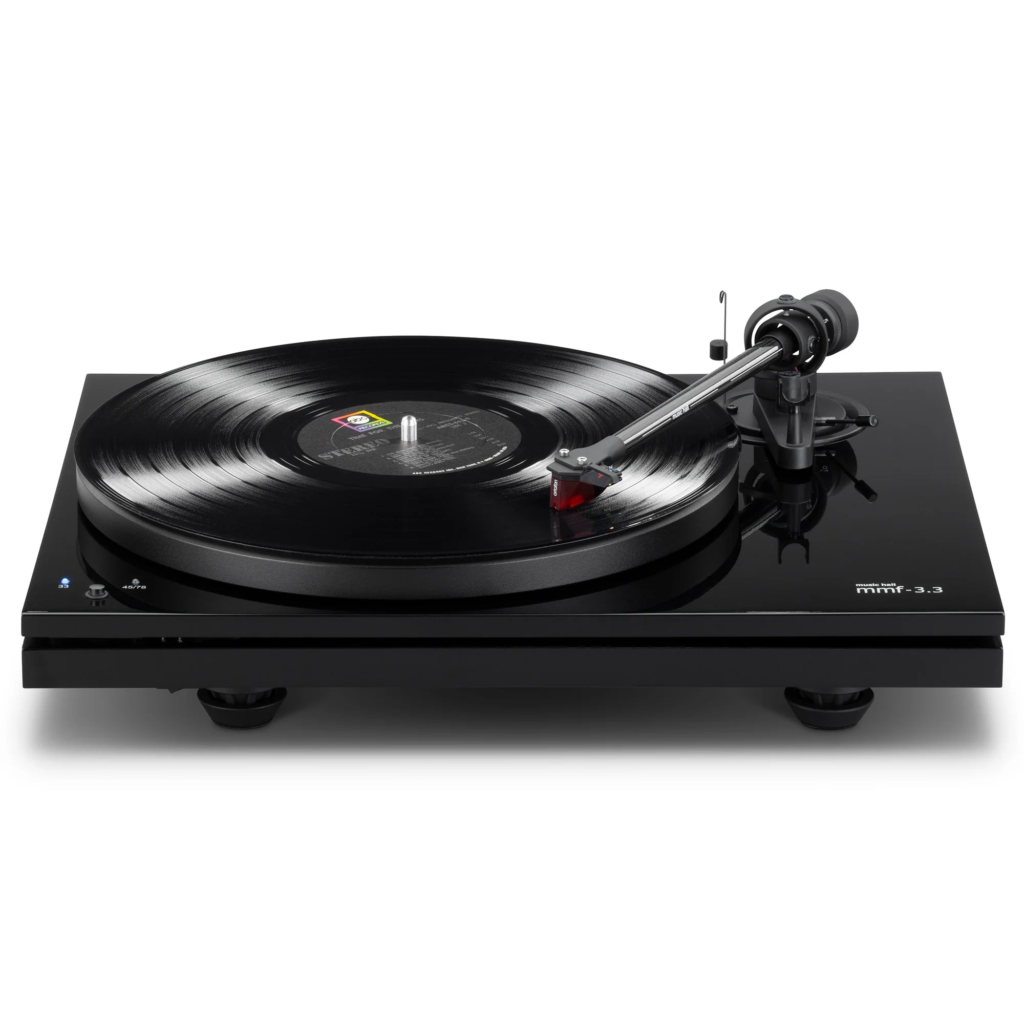Music Hall MMF 3.3 Turntable - High Fidelity Vinyl Record Player with Belt Drive & Adjustable Tonearm | Perfect for Home Audio Setup & Vinyl Collection Listening