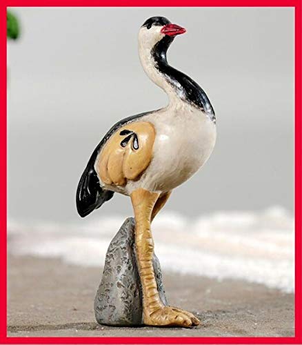 Zen Garden Decor Statues - Mini Resin Crane Bird Figurines for Fairy Gardens, Yoga Spaces & Dollhouse Miniatures | Outdoor Living & Home Decor for Relaxation & Meditation