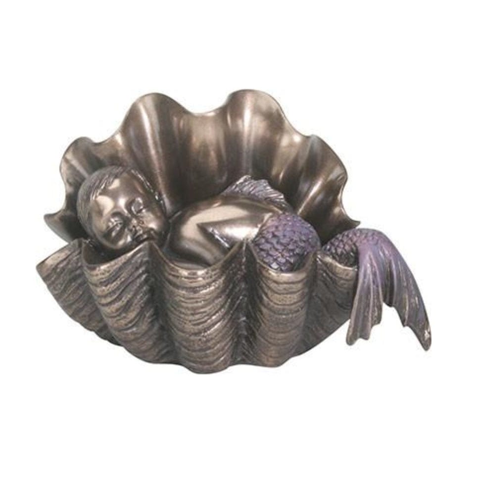 Merbaby Baby Doll Sleeping in Clam Shell - Realistic Mermaid Toy for Kids' Imaginative Play, Bath Time Fun & Nursery Decor