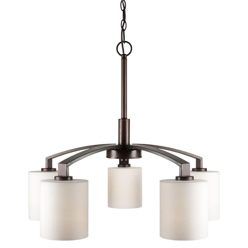 Forte 2683-05-32 5-Light Bronze Chandelier - Elegant Dining Room Lighting Fixture for Home Decor & Modern Interior Design