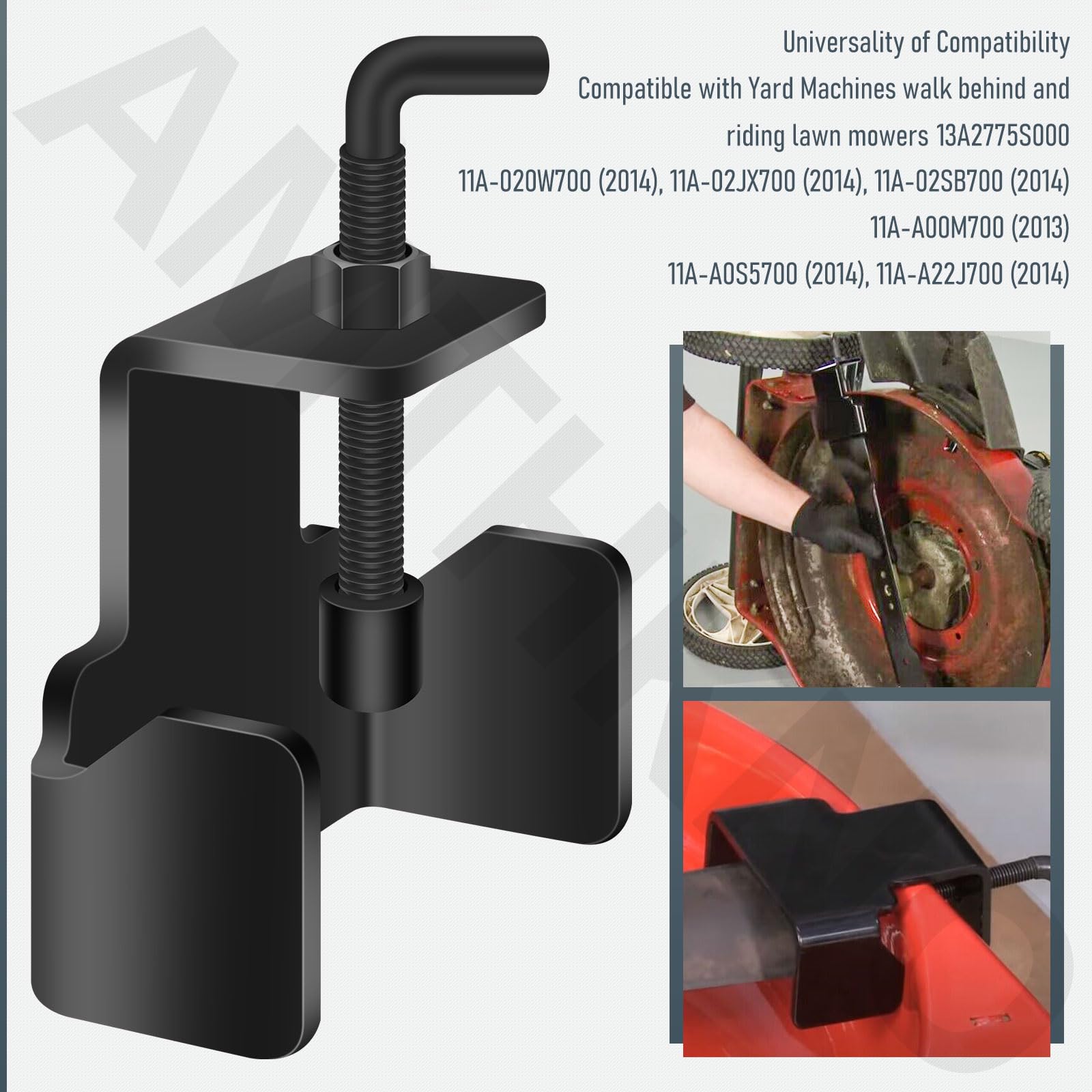 Heavy Duty Lawn Mower Blade Removal Tool 490-850-0005 - Universal Compatible with Riding & Walk-Behind Mowers (Single/Twin Blade) | Easy Blade Replacement & Maintenance for Home Lawn Care