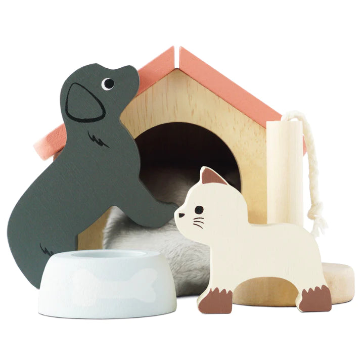 Miniature Dollhouse Pet Set - Cute Tiny Pet Toys for Dollhouse & Playhouse - Perfect for Kids' Pretend Play & Collectors' Display