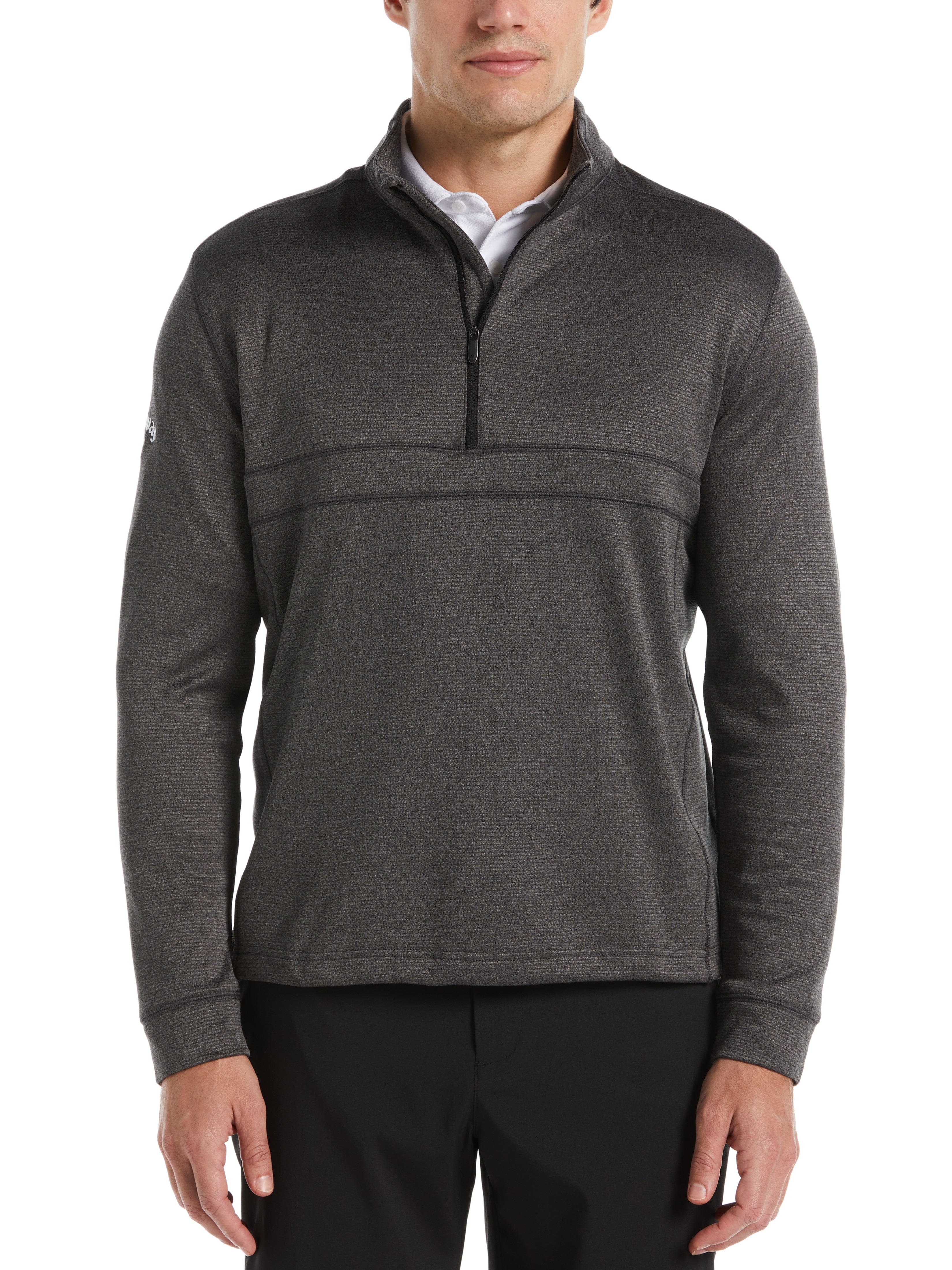 Men's Waffle Knit 1/4 Zip Golf Pullover Sweater - Lightweight & Breathable for Golfing, Casual Wear & Outdoor Activities
