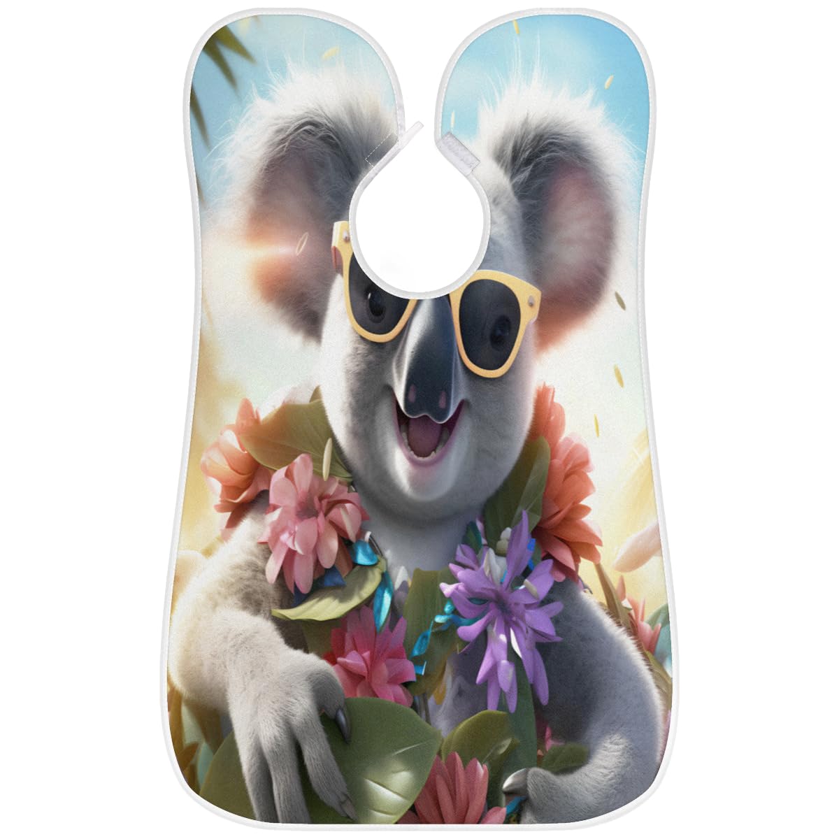 **Koala Sunglasses Beard Shaving Bib for Men & Women - Waterproof Hair Dye Apron, Makeup Cape, Barber Accessories - Sink Hair Catcher for Beard Trimming & Haircut - Perfect for Salons, DIY Grooming & Gifts**