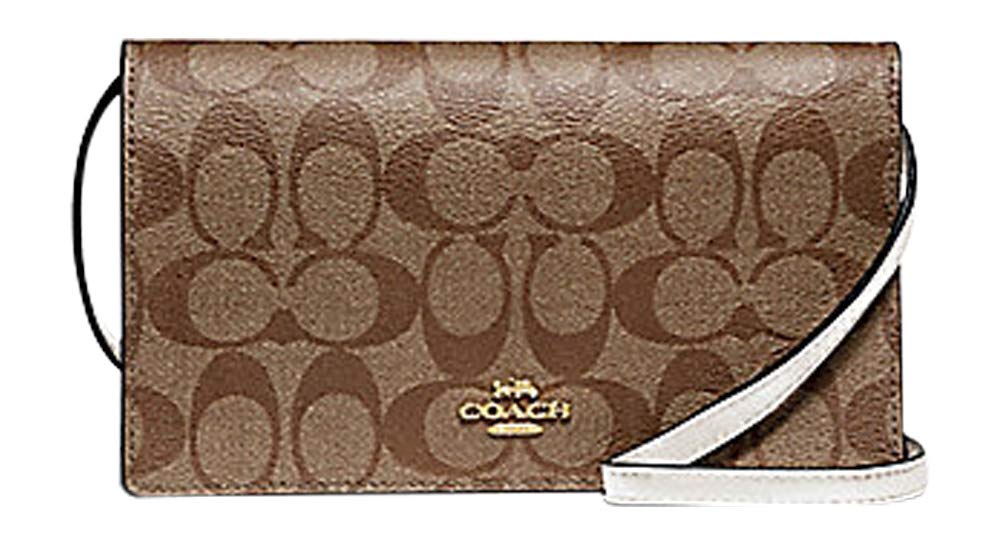 Coach F30256 Pebbled Leather Foldover Clutch Wallet - Crossbody Bag for Women | Perfect for Evening Events, Date Nights & Travel Accessories
