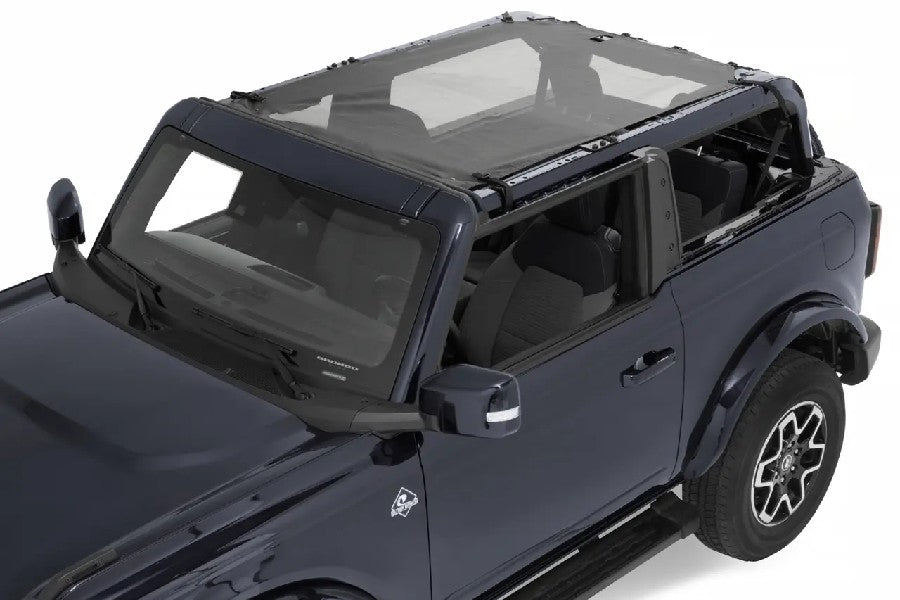 Ford Bronco 2 Door Bestop Mesh Safari Bimini Top - Sun Shade Roof Cover for Off-Road & Summer Driving - Durable UV Protection for Jeep Wrangler & 4x4 Adventures