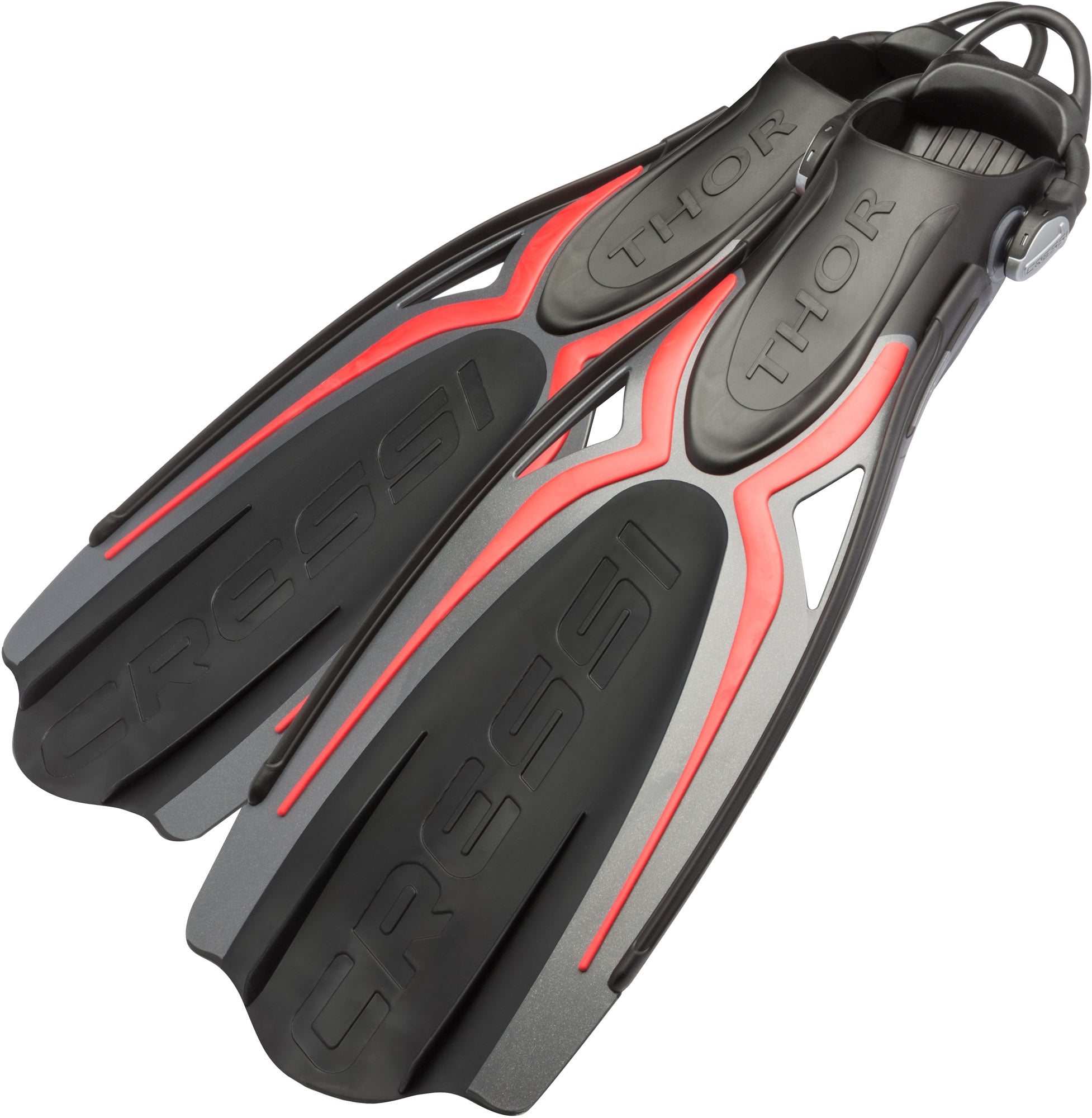 Cressi Thor EBS Scuba Diving Fins - Professional Snorkeling & Freediving Fins for Comfort & Power - Perfect for Ocean, Pool & Travel Adventures
