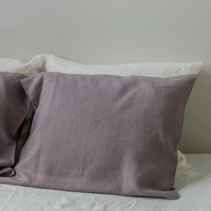 Premium 100% Linen Pillowcase in Dusty Lavender - Soft & Breathable Bedding for Better Sleep - Perfect for Home, Hotel, or Spa Use