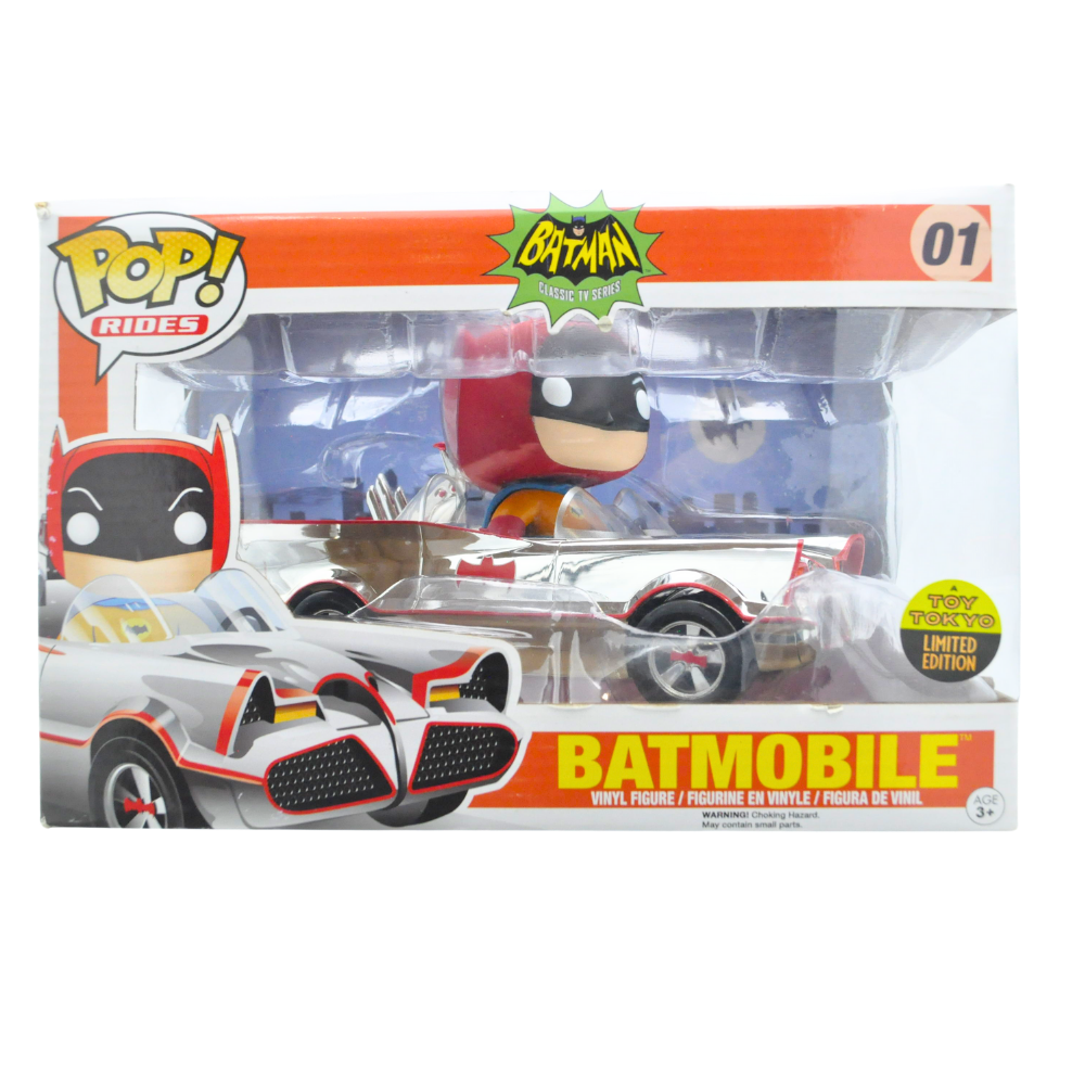 Funko Pop! Batmobile Chrome Batman Rides Toy Tokyo Exclusive Collectible - Perfect for DC Fans, Gift for Collectors & Home Decor