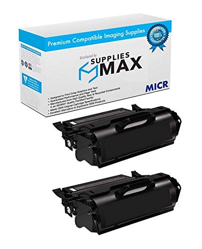 Compatible MICR Toner Cartridge for Dell 5210N/5310N - High Yield 21,000 Pages (2-Pack) - Replacement for Dell 595-10011 - Perfect for Banking Checks, Business Forms & Secure Document Printing