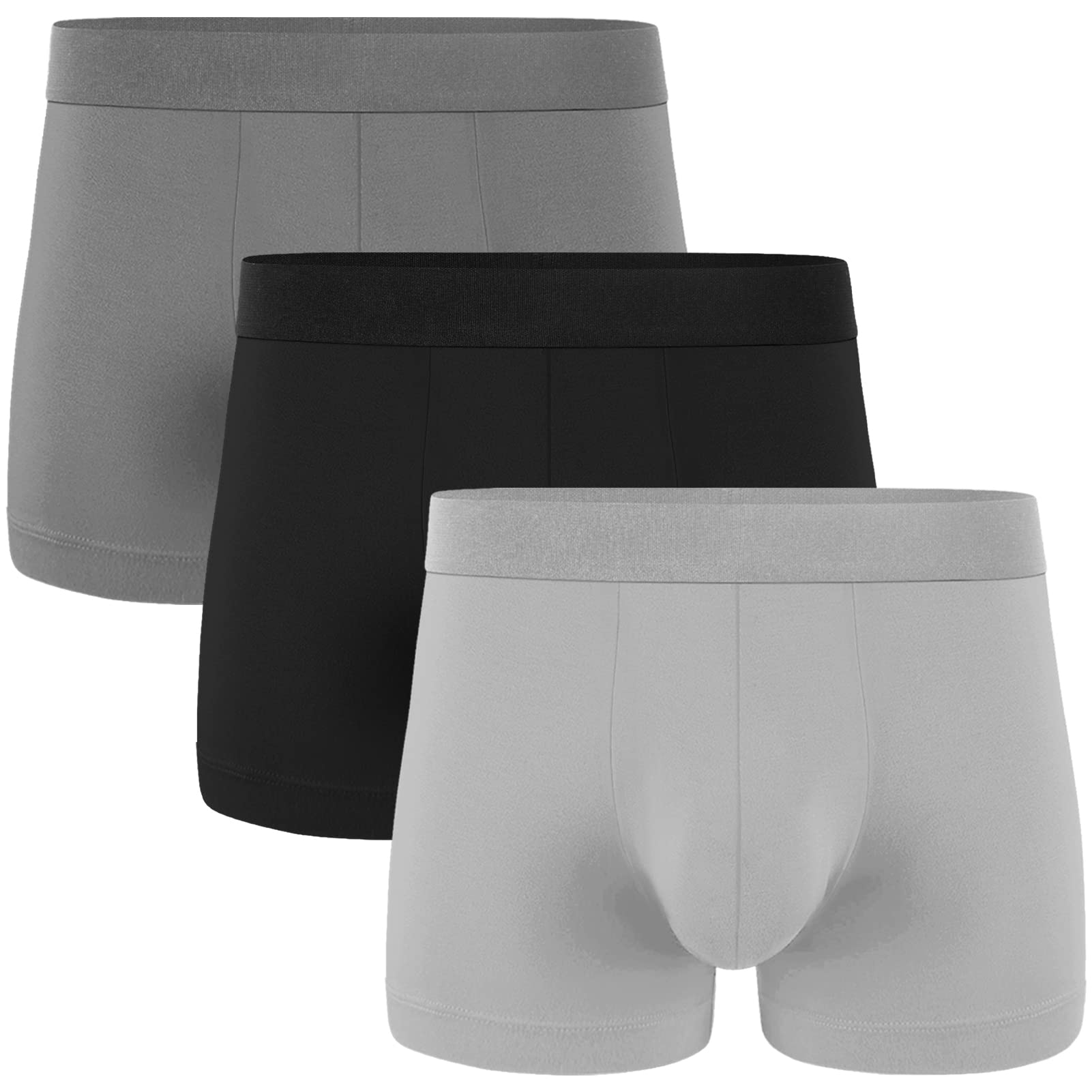 Natural Feelings Men's Cotton Boxer Briefs 3-Pack - Soft Breathable Underwear for Everyday Comfort (S-XXL) | Perfect for Workout, Sleep & Daily Wear