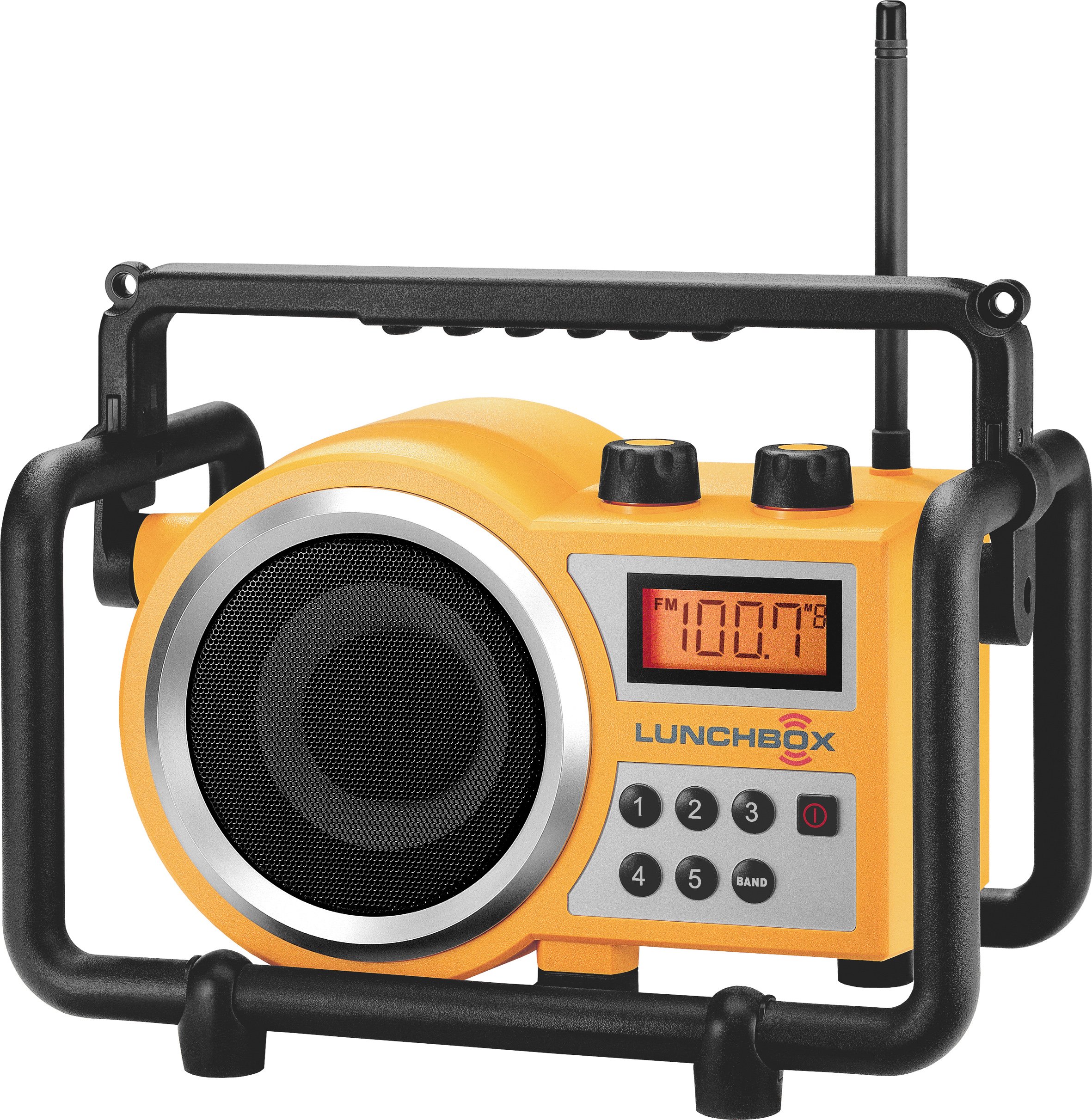 Sangean LB-100 Ultra Rugged Compact AM/FM Radio - Yellow Portable Weatherproof Receiver for Outdoor, Camping, Emergency & Home Use