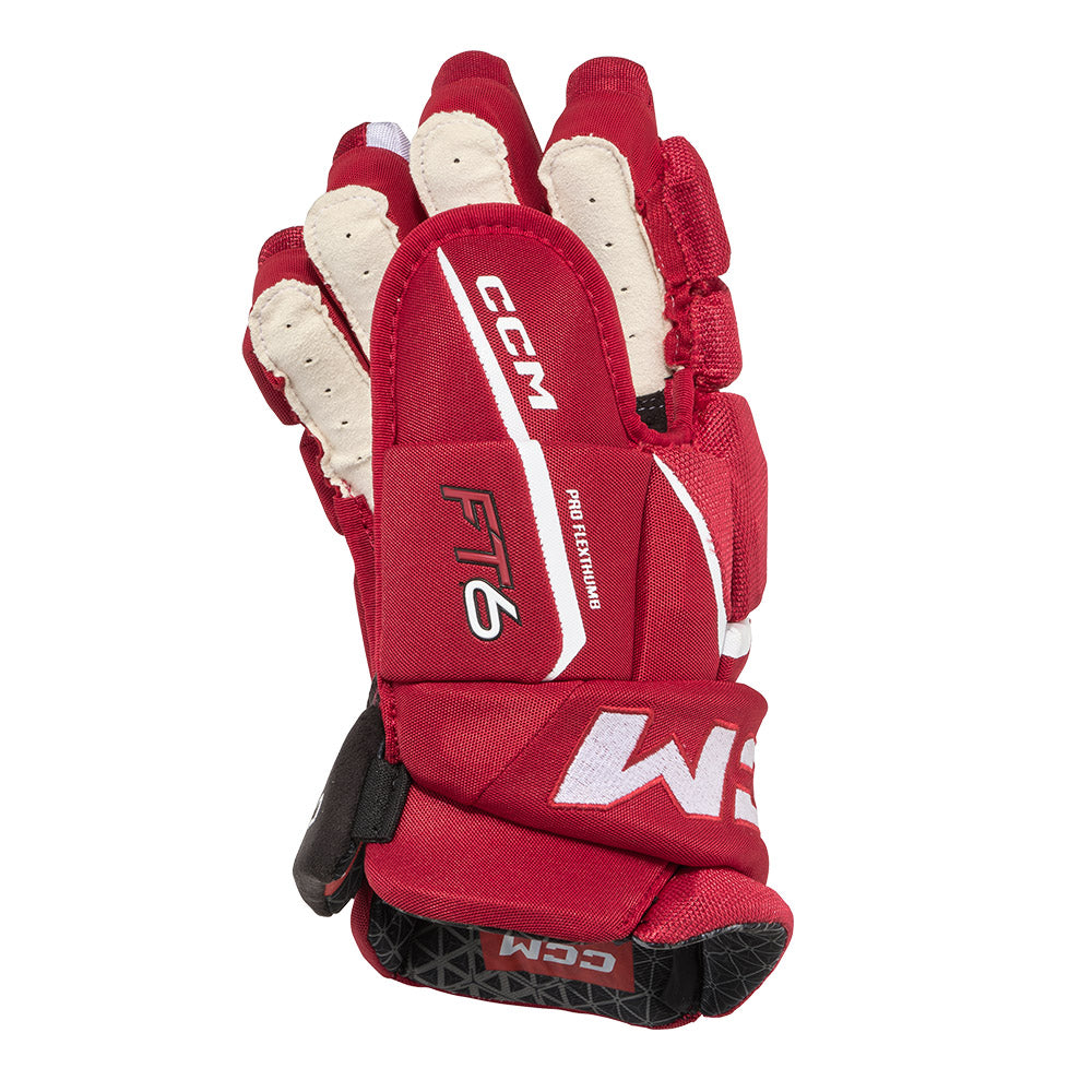 CCM Jetspeed FT6 Junior Ice Hockey Gloves - Youth Protective Gear for Ice Skating & Hockey Training - Perfect for Games, Practices & Winter Sports