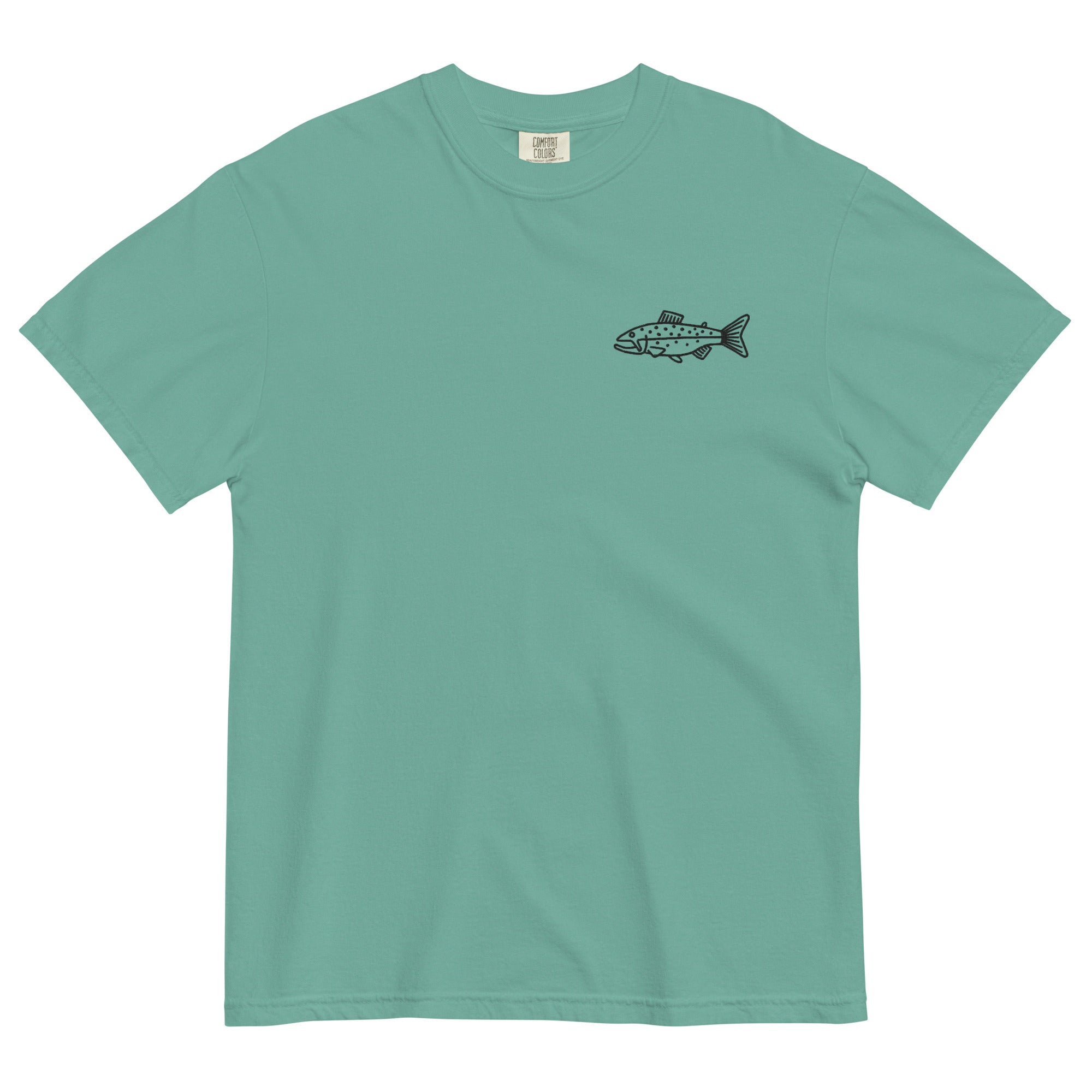 Fish Doodle Embroidered T-Shirt for Men & Women - Casual Graphic Tee for Fishing Enthusiasts, Beach Outings & Summer Fashion