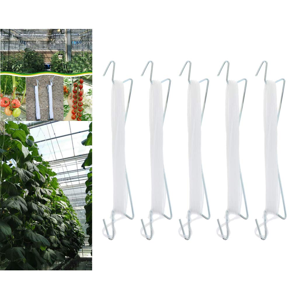 30Pcs Tomato Clips with Twine - Garden Plant Support Hooks for Vine Plants