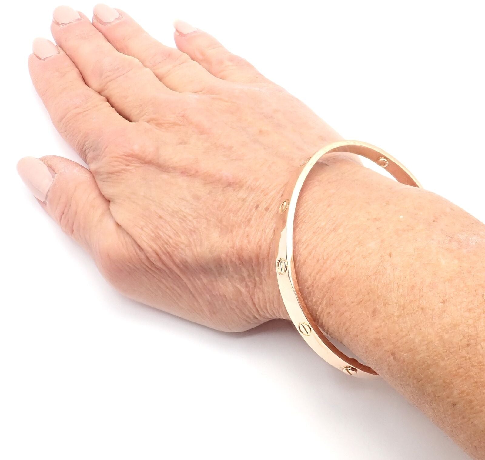 Authentic Cartier 18k Rose Gold Love Bangle Bracelet - Size 21 - Luxury Jewelry for Women - Perfect for Anniversaries, Weddings & Special Occasions