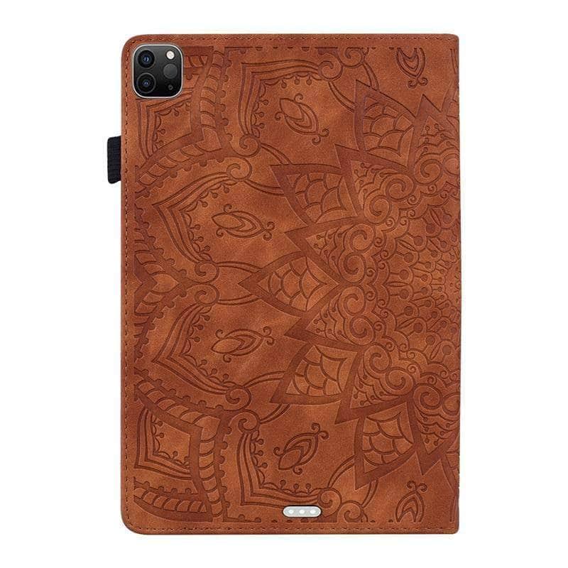 iPad Air 4 (2020) 10.9-inch Classic Flower Leather Case - Slim Protective Cover for Work, School & Travel