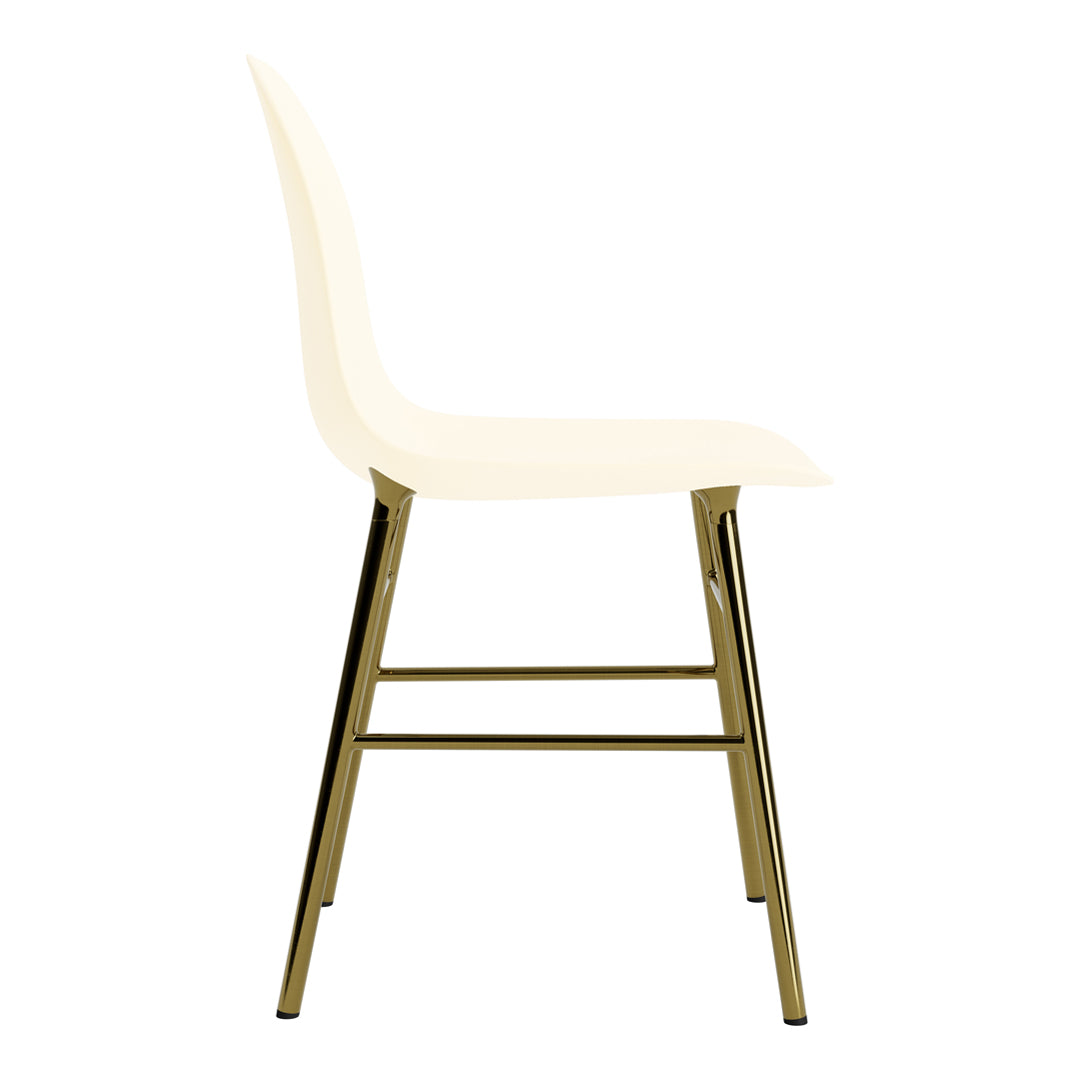 Modern Form Chair with Sturdy Metal Legs - Ergonomic Office & Home Seating for Work, Study, and Relaxation