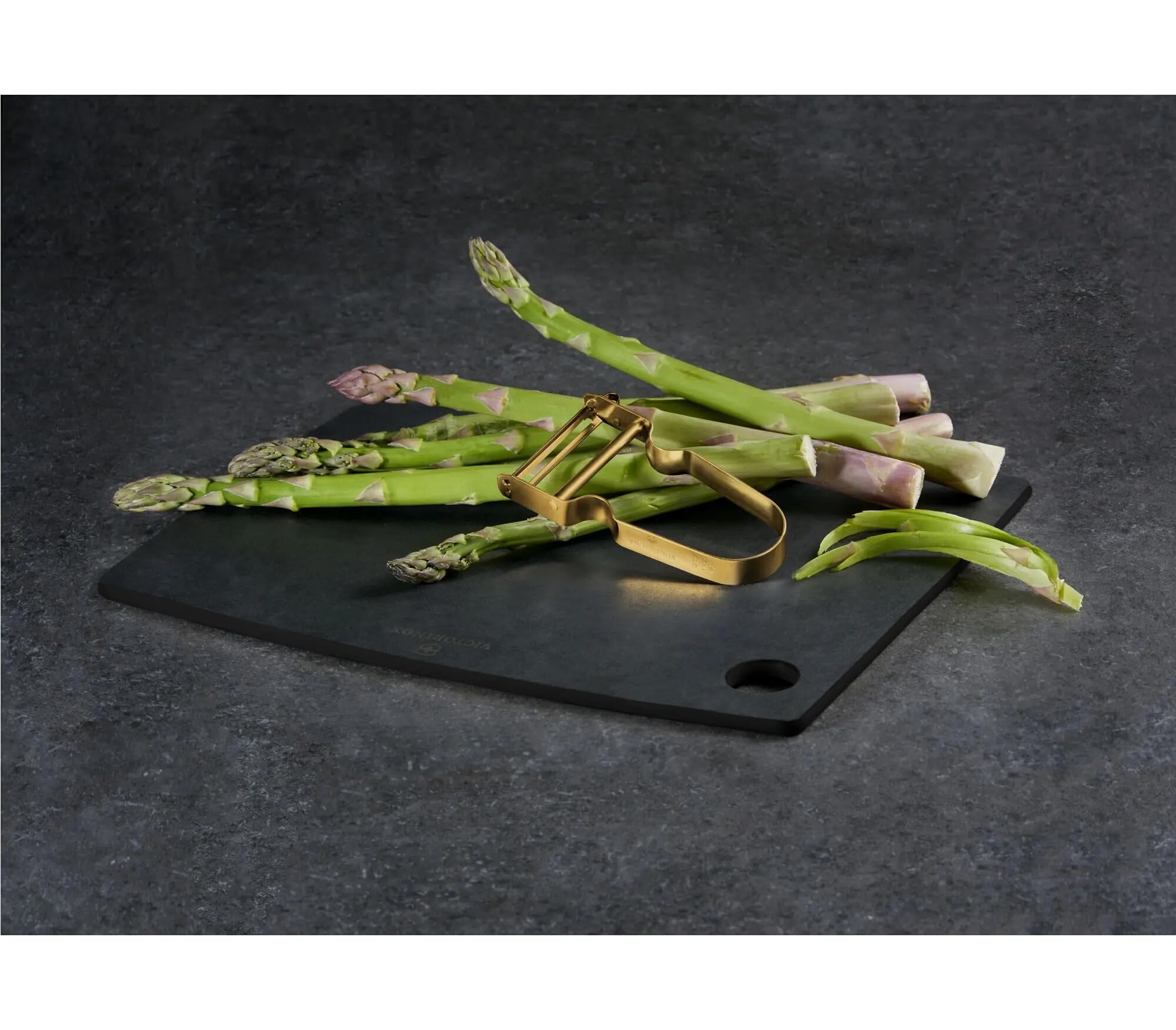 Victorinox REX Peeler - Premium Ergonomic Vegetable & Fruit Peeler for Kitchen - Gold-Plated Stainless Steel - Perfect for Peeling Potatoes, Carrots & Apples