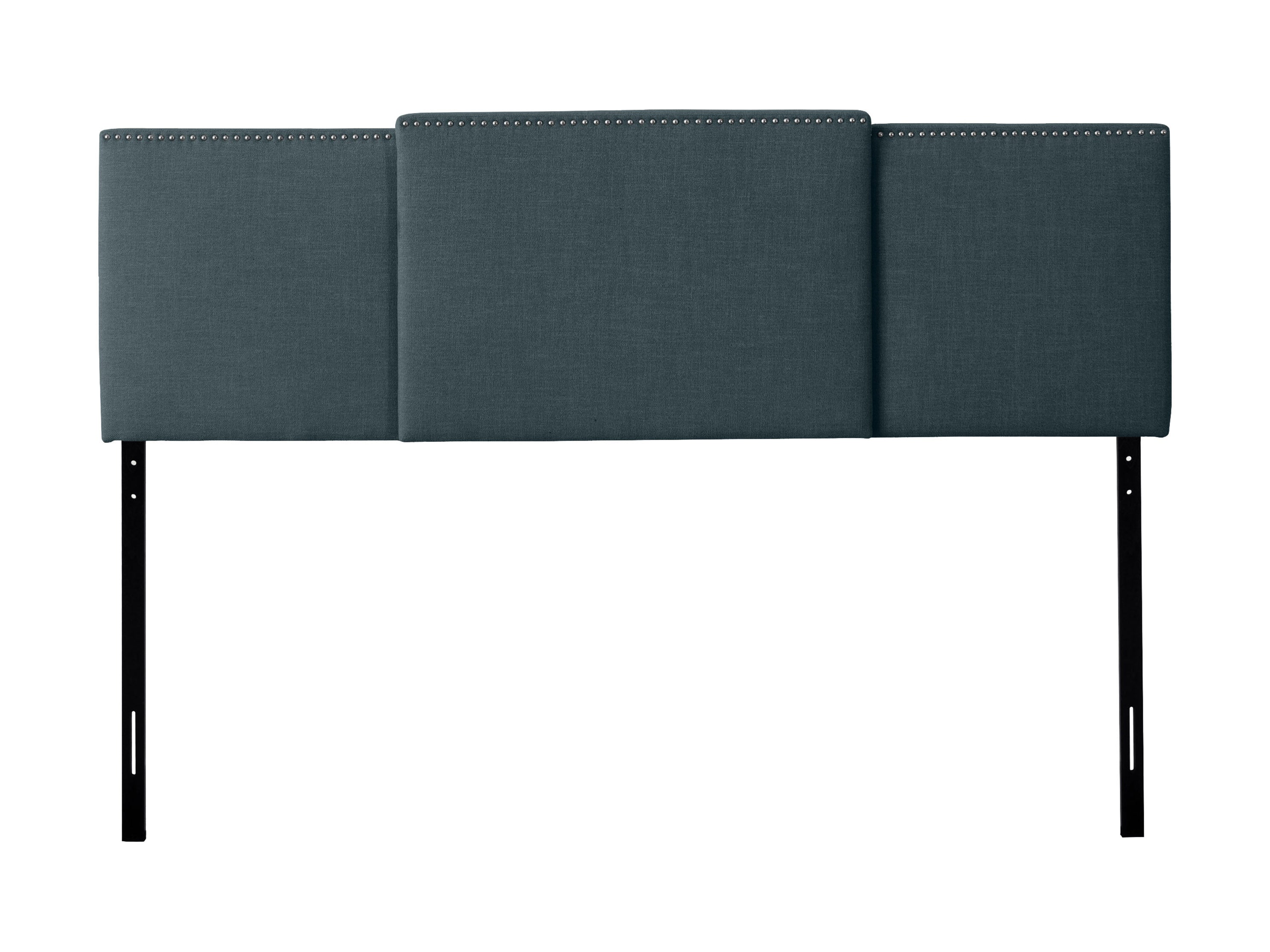 Blue Adjustable Headboard with Soft Upholstery - Queen Size Bed Headboard for Modern Bedroom Decor - Perfect for Home, Apartment, and Dorm Room Use