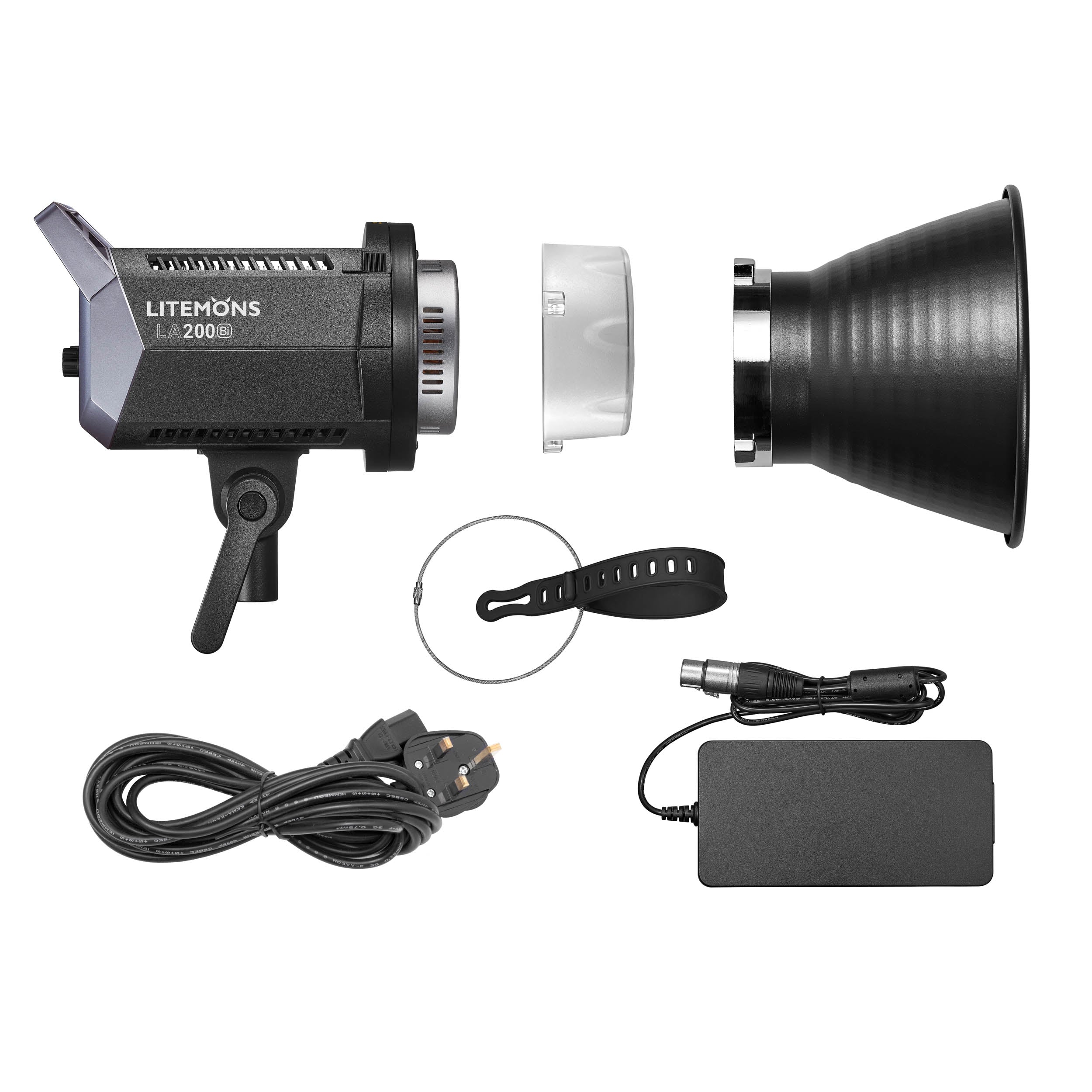 Litemons LA200Bi 230W Bi-Color COB LED Video Light - Ultra Compact, Dimmable, for Photography, YouTube, Film Making & Studio Lighting