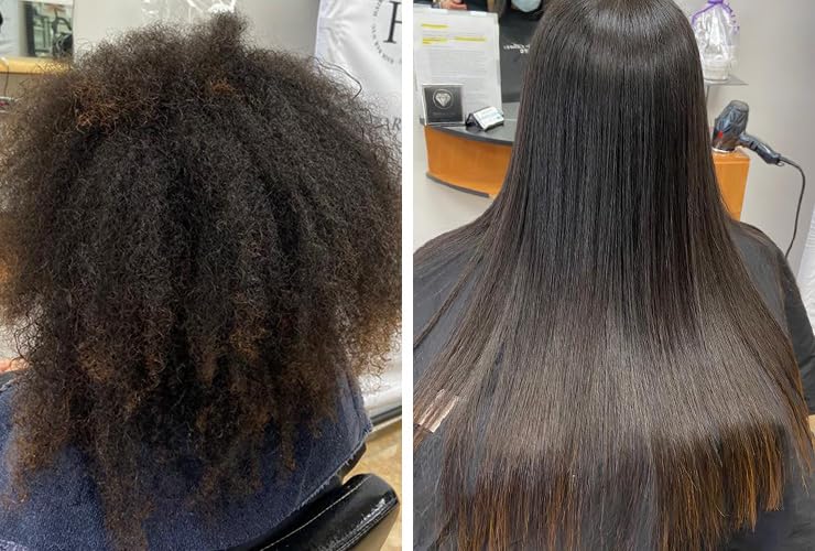 24K Gold Brazilian Keratin Hair Treatment with Collagen & Argan Oil - 4oz (118ml) for Thick & Coarse Hair - Lasts 5 Months with 2 Applications - Salon-Quality Smoothing & Frizz Control - Perfect for Damaged Hair Repair & Daily Styling