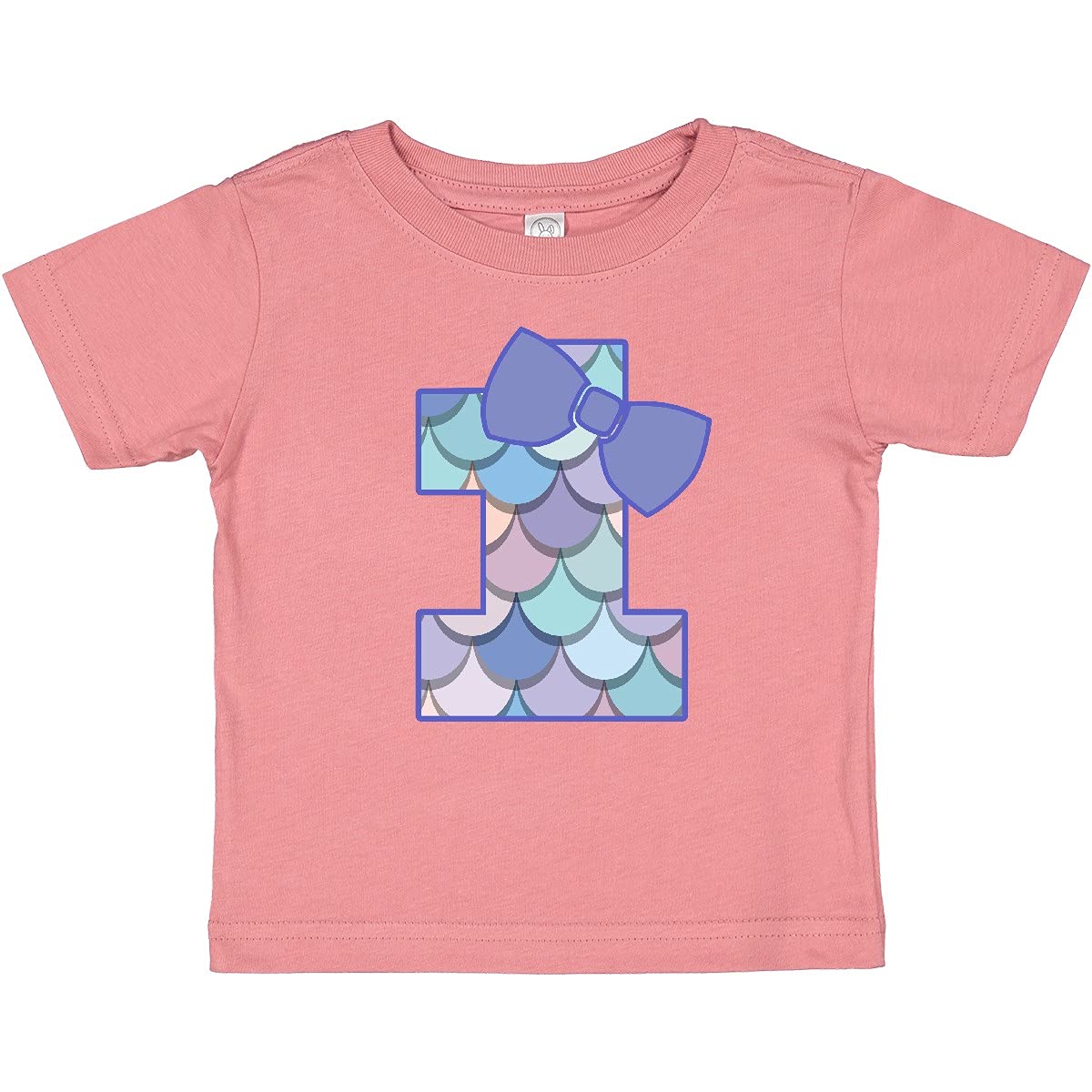 Inktastic 1st Birthday Mermaid Baby T-Shirt - Cute 1 Year Old Outfit for Girls, Toddler Birthday Party, Photo Shoot & Special Occasion Gift
