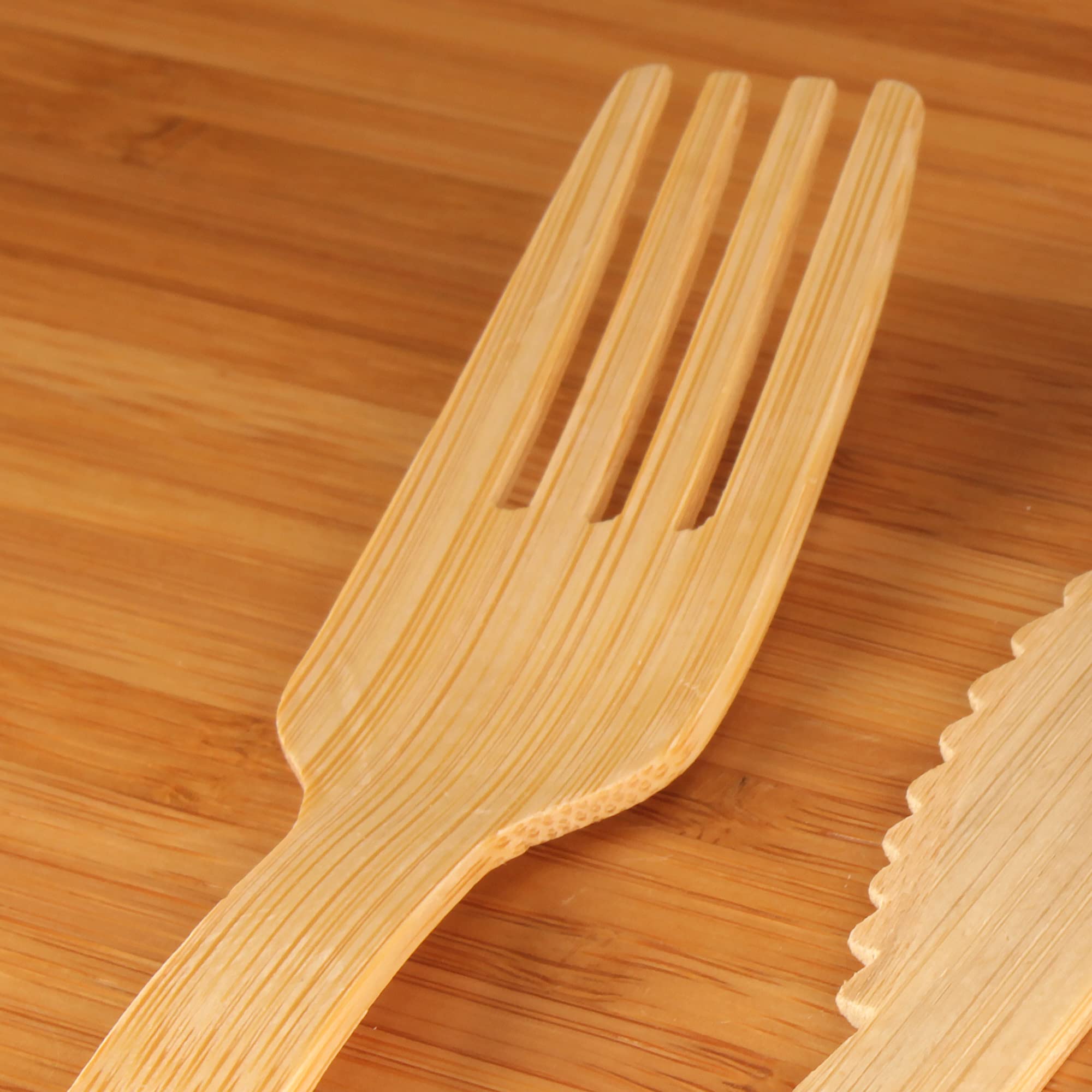 Bulk Pack 1000pcs Eco-Friendly Bamboo Forks - Natural Wooden Disposable Cutlery for Wedding, Party, Catering & Picnic Use