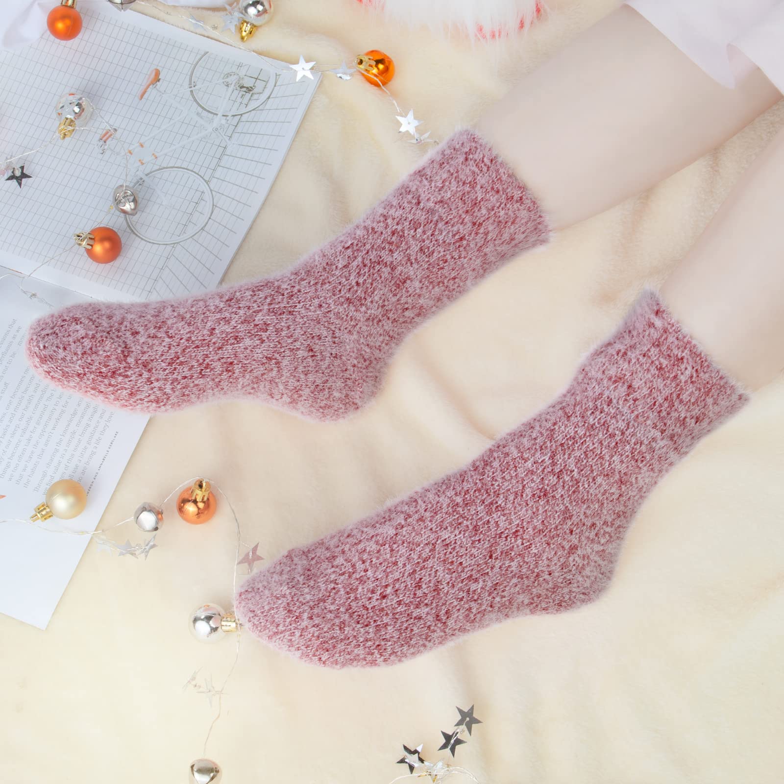 Cozy Cat Fuzzy Socks for Women - Warm Winter Slippers for Home & Gifts