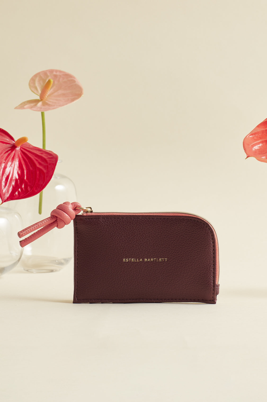 Elegant Burgundy Knot Card Holder Wallet EBP6254 - Perfect for Parties, Weddings & Everyday Use