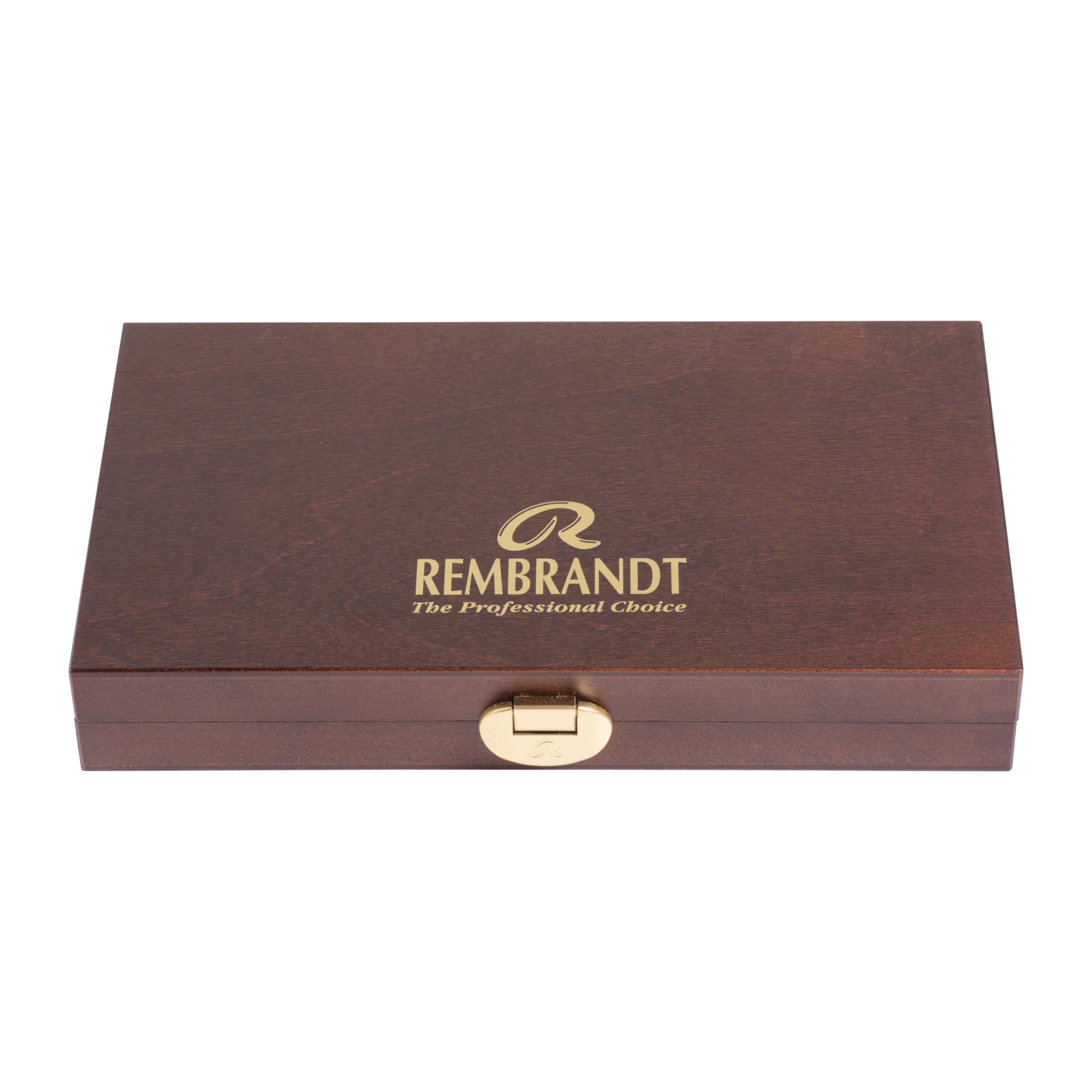 Rembrandt Professional Watercolor Paint Set - 12 Premium Tubes in Wooden Box with 2 Artist Accessories, Traditional General Color Selection for Painting, Sketching & Art Projects
