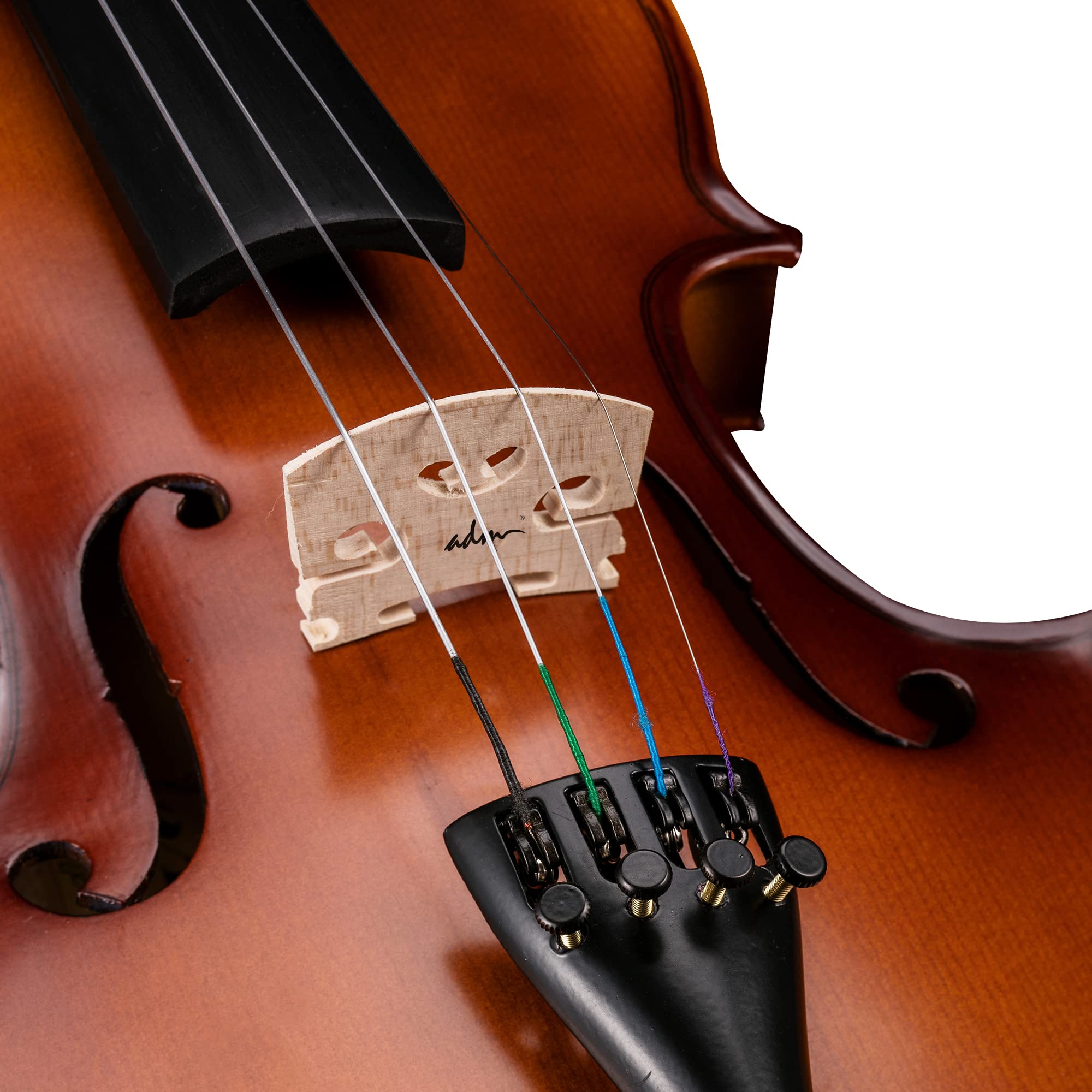 **ADM 4/4 Full Size Acoustic Violin Set for Kids & Beginners – Solid Wood Ebony Violin with Hard Case, Rosin, Shoulder Rest, Bow, Music Stand, Strings – Perfect for Teens, Students & Music Practice at Home or School**