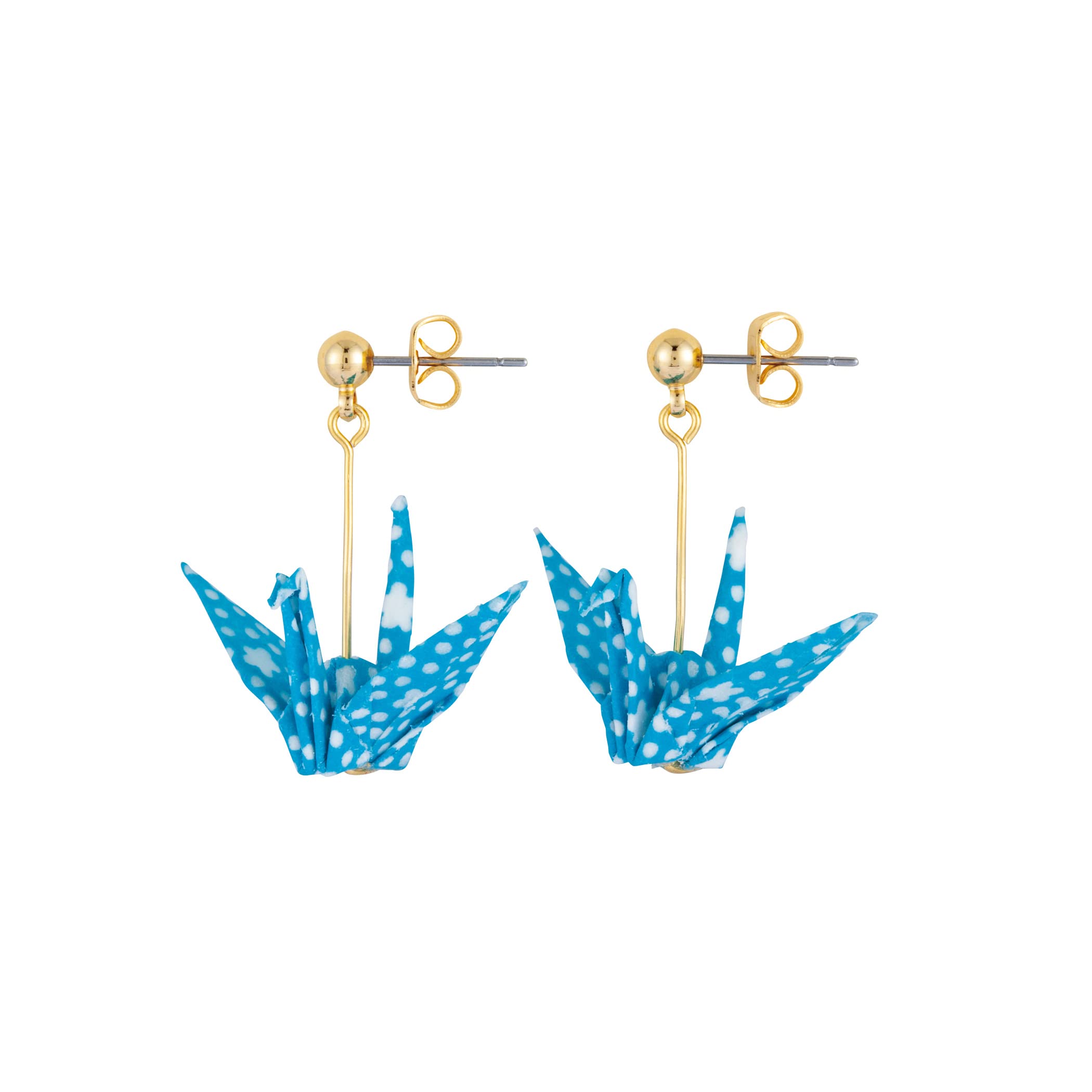 Origami Paper Crane Stud Earrings - Hypoallergenic Surgical Stainless Steel Japanese Jewelry for Women & Girls | Handmade in Japan | Perfect for Daily Wear, Gift Giving & Special Occasions