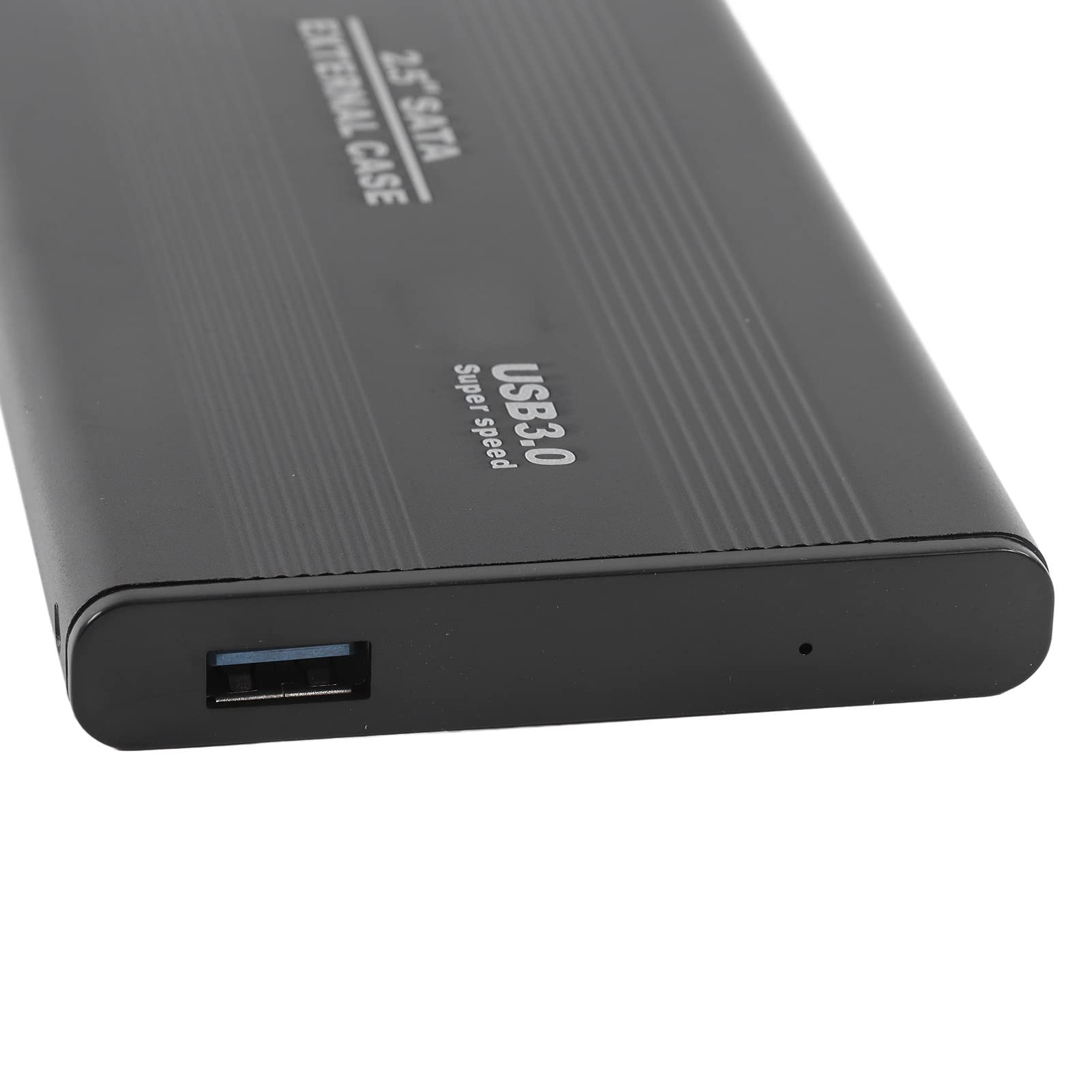 2.5 Inch HDD Enclosure - 5Gbps USB 3.0 Aluminum Hard Drive Case for Laptop & Desktop, External Storage Solution for Data Backup, Media Transfer, and File Sharing (Black)