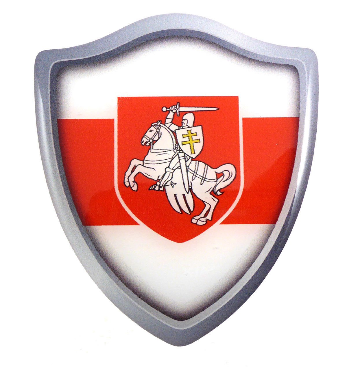 3D Belarus Flag Shield Emblem Sticker for Cars & Bikes