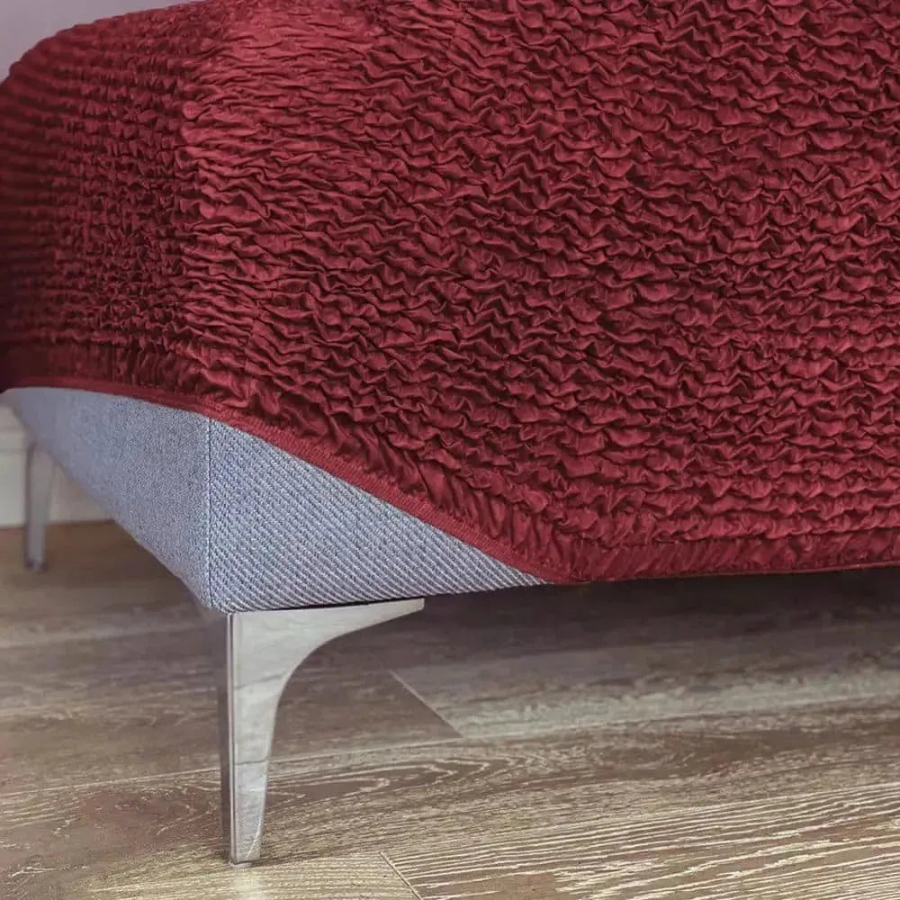 Small Ottoman Slipcover - Microfiber Collection - Perfect for Living Room, Bedroom, and Home Decor