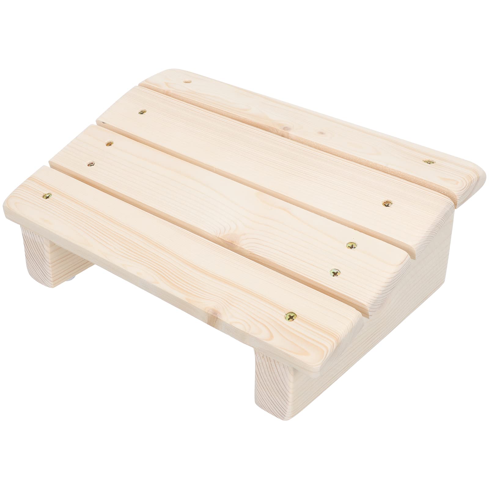 LUOZZY Wooden Foot Rest Stool for Under Desk - Ergonomic Slanted Design for Home & Office Use (11.79x8.25x4.32 Inches) - Perfect for Work, Reading, and Relaxation to Improve Posture & Comfort