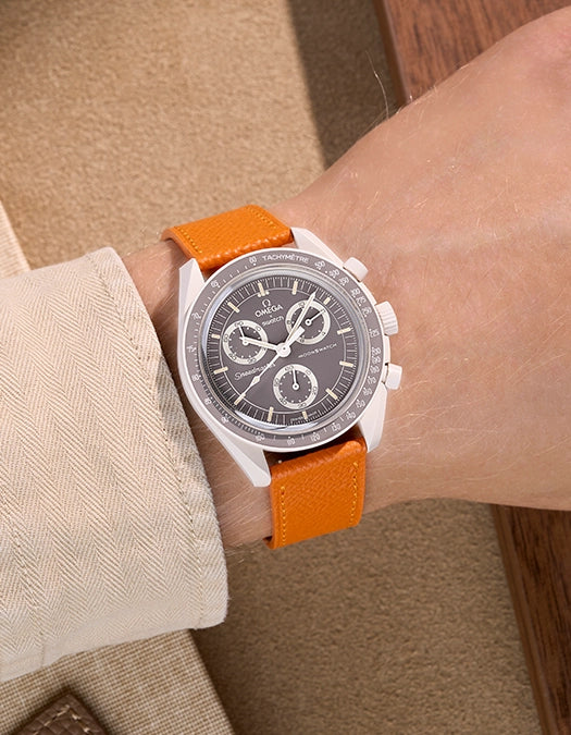 Omega X Swatch Mission on Earth Desert Leather Watch Straps - Premium Replacement Bands for Omega X Swatch Watches - Perfect for Casual Wear, Outdoor Adventures & Everyday Use