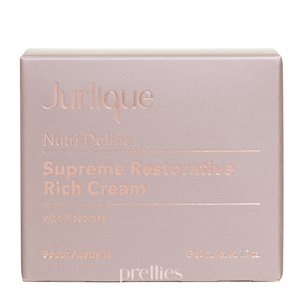 Jurlique Nutri Define Supreme Restorative Rich Cream 50ml - Intense Hydrating & Anti-Aging Face Moisturizer for Dry Skin - Perfect for Night Routine & Winter Skincare Care