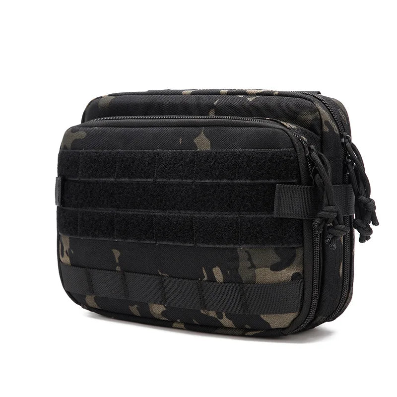 Heavy Duty Tactical Storage Bag - Military Grade Durable Utility Pouch for Camping, Hiking, Hunting & Outdoor Gear Organization (Black)