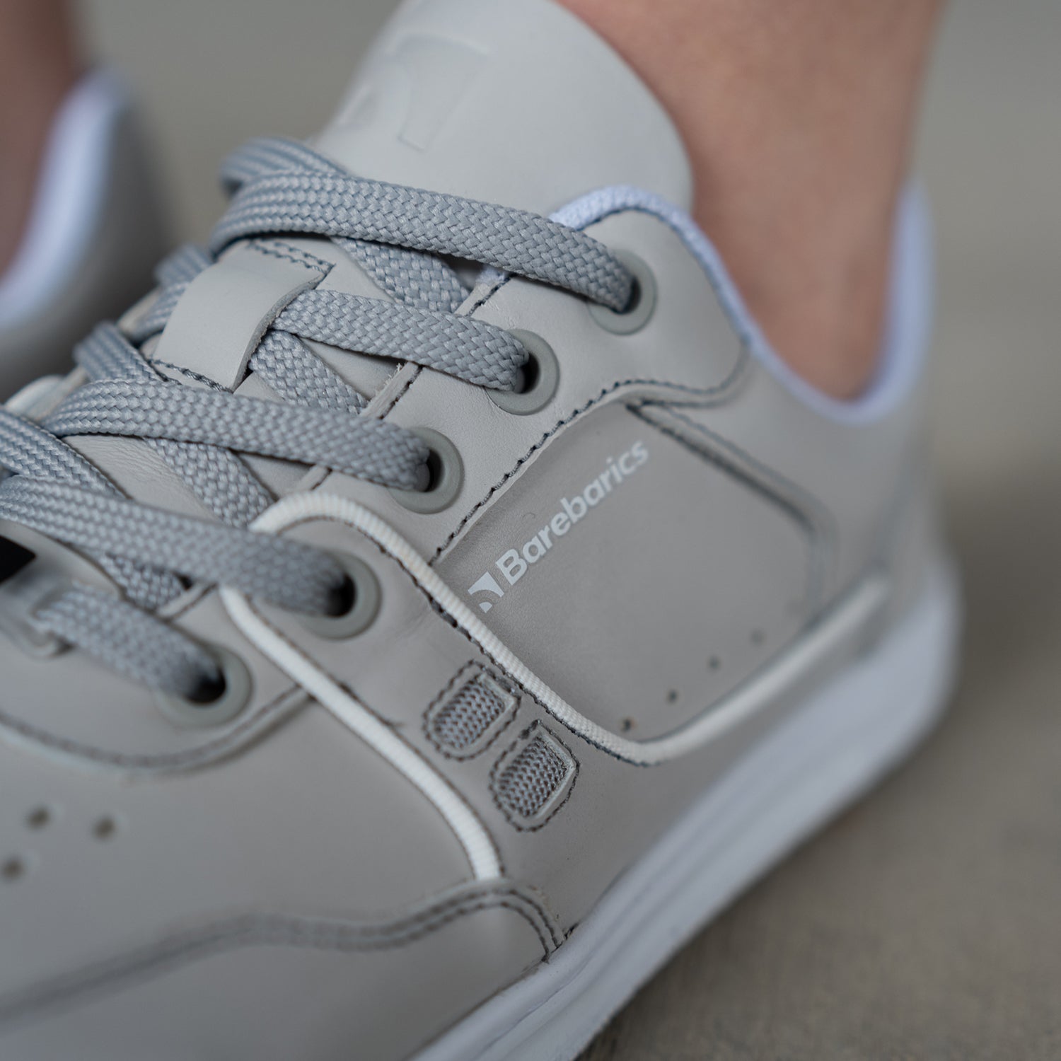 Barebarics Arise Barefoot Sneakers for Women & Men - Light Grey Minimalist Shoes for Running, Walking & Gym Workouts