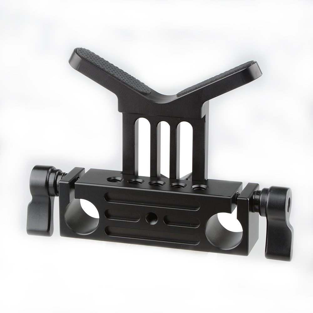 CAMVATE 15mm Lens Support Rod Clamp for DSLR Rig Rail System - Durable Aluminum Alloy Camera Accessory for Filmmaking & Photography (Model 1108) - Perfect for Vlogging, Cinematic Shoots & Studio Setups