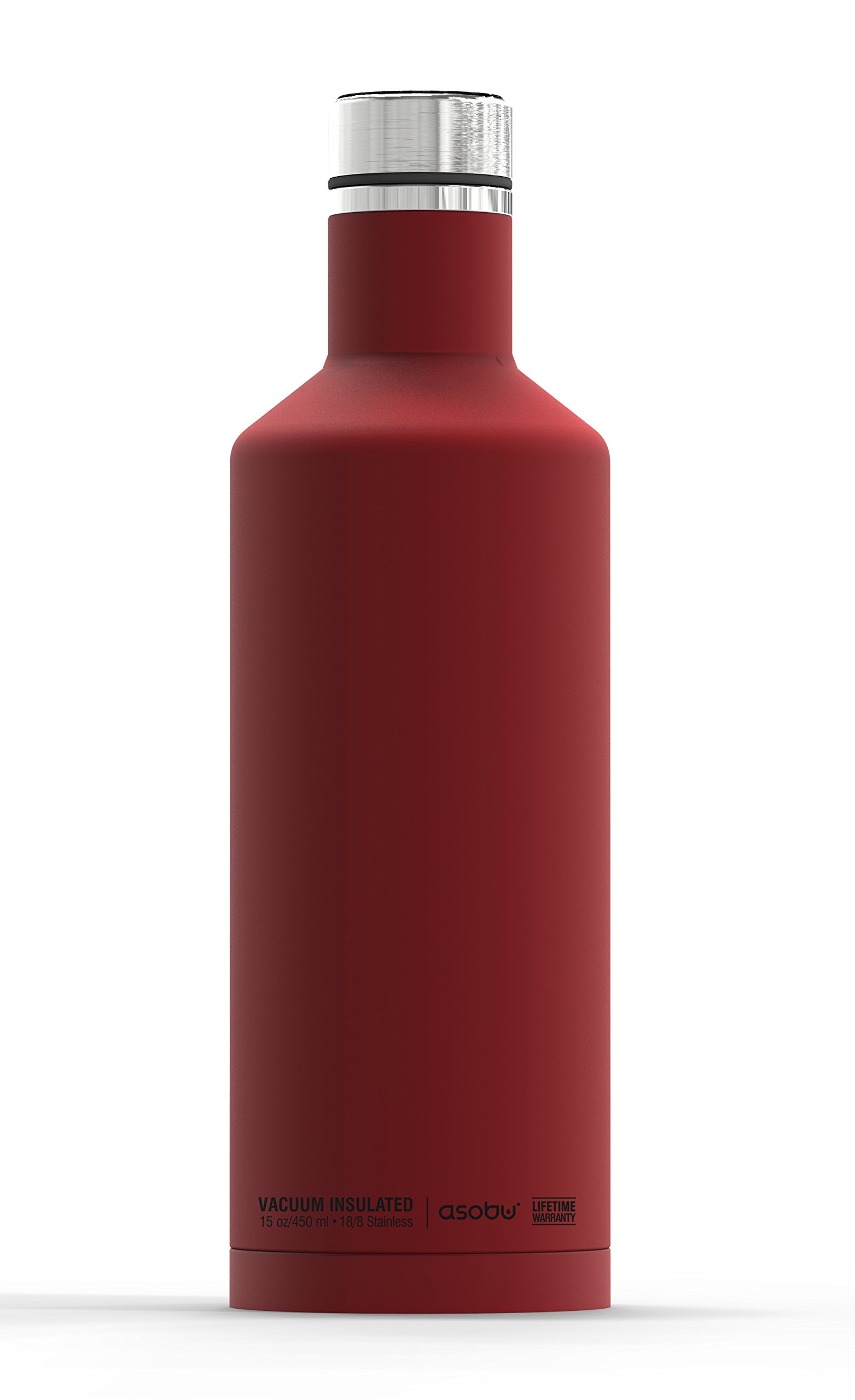 Asobu Large Insulated Water Bottle - 32oz Stainless Steel Vacuum Flask, BPA-Free & Leak Proof, Perfect for Gym, Hiking, Travel & Outdoor Activities - Red