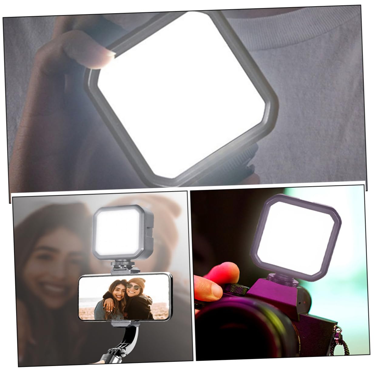 Hemobllo 3-Pack LED Selfie Ring Light for Phone, Camera & Makeup - Portable Photography Lighting for Camping, Videos & Content Creation