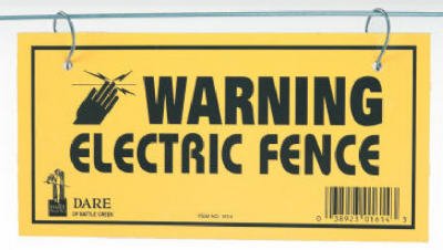 Electric Fence Warning Sign - Durable Outdoor Safety Sign for Farms, Ranches & Property Protection - High Visibility Alert for Security Areas