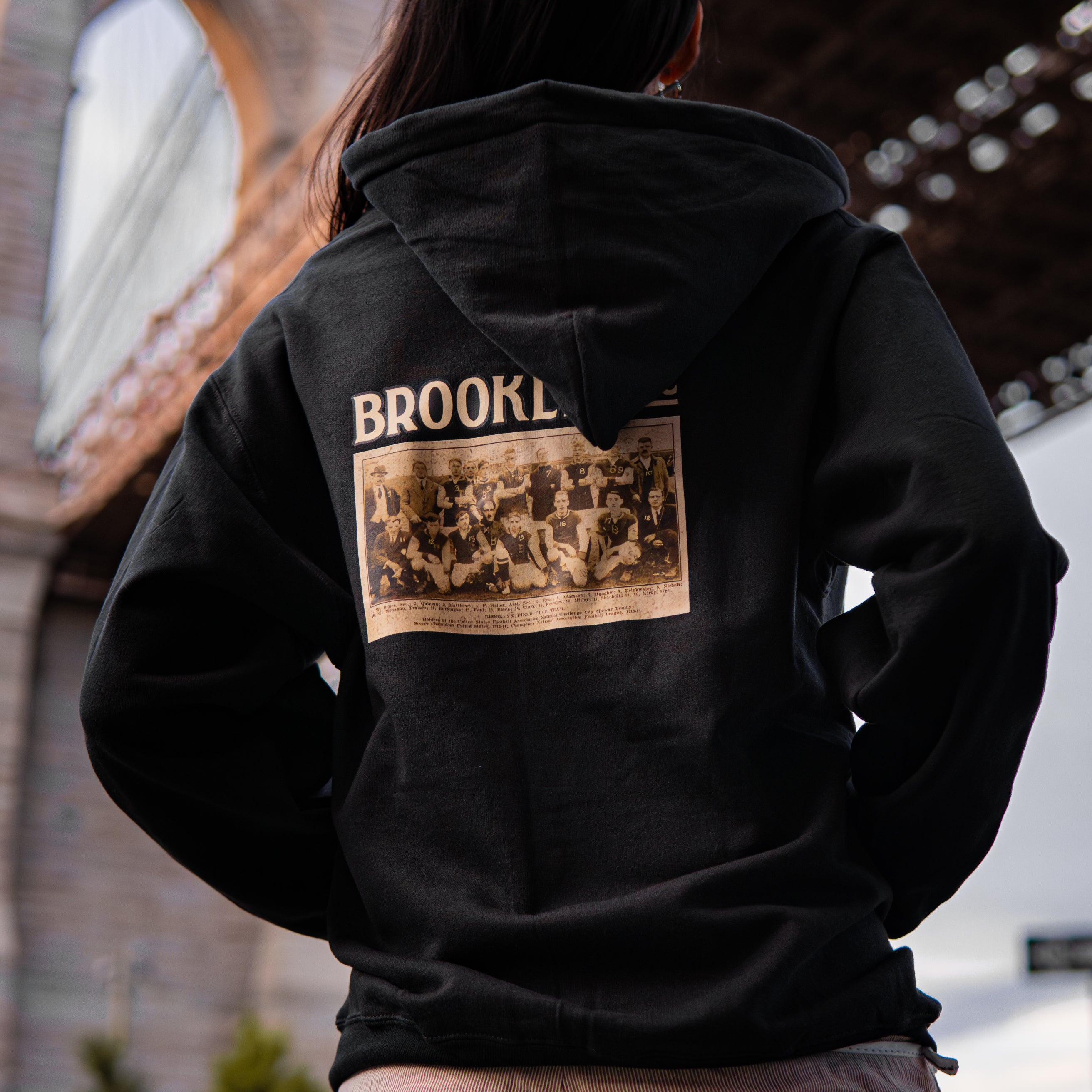 Brooklyn FC Soccer Retro Black Full Zip Up Jacket - Vintage Football Jacket for Men & Women - Perfect for Match Days, Training & Casual Wear