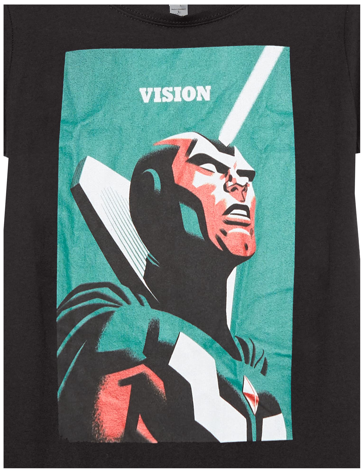 Marvel Girl's Simplistic Vision Graphic T-Shirt for Women - Superhero Cotton Tee for Casual Wear, Cosplay & Everyday Outfits