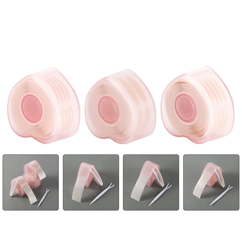 FOMIYES 3 Rolls Double Eyelid Stickers - Invisible Fiber Eyelid Tape, Double Sided Sticky Eye Strips for Asian Monolid & Hooded Eyes | Perfect for Makeup, Cosplay & Everyday Natural Look