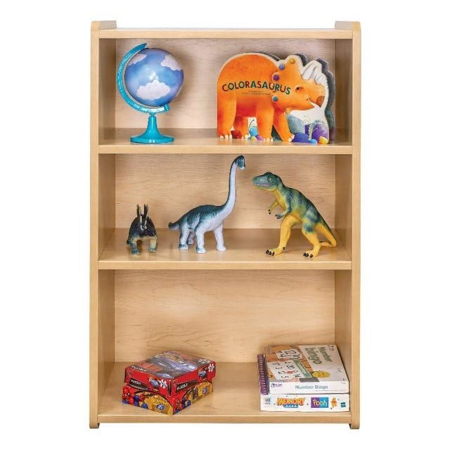 Ready-to-Assemble Maple Wood School Age Shelf Storage - Perfect for Kids' Room Organization & Classroom Storage Solutions
