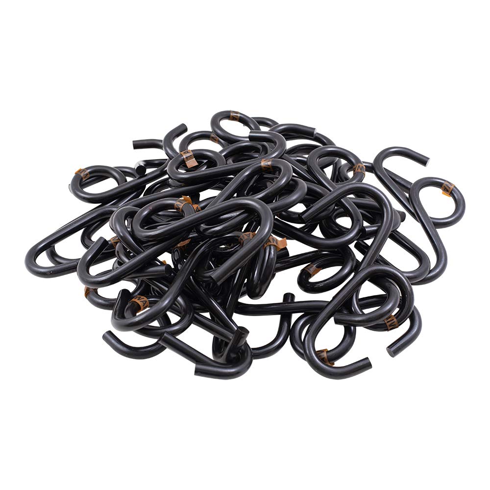 25-Piece Heavy Duty 7-Inch Steel S Hooks for Storage & Display - Wall Mount Hooks for Warehouse, Retail, Industrial & Garage Organization (Perfect for Hanging Tools, Shelving & Retail Displays)
